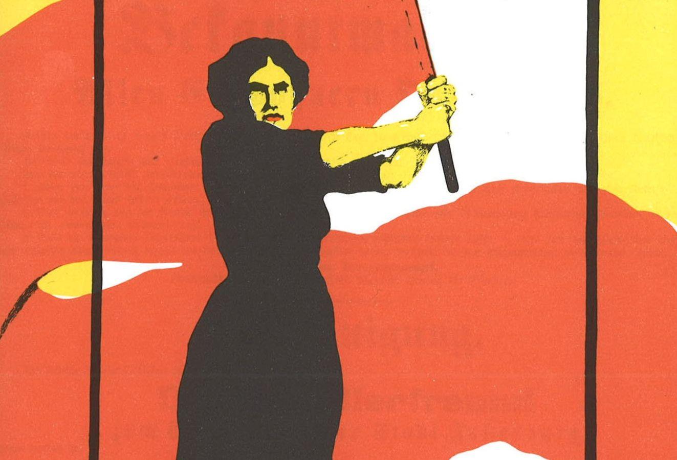 Ausschnitt eines Plakats der sozialistischen Frauenbewegung zum 8. März 1914.