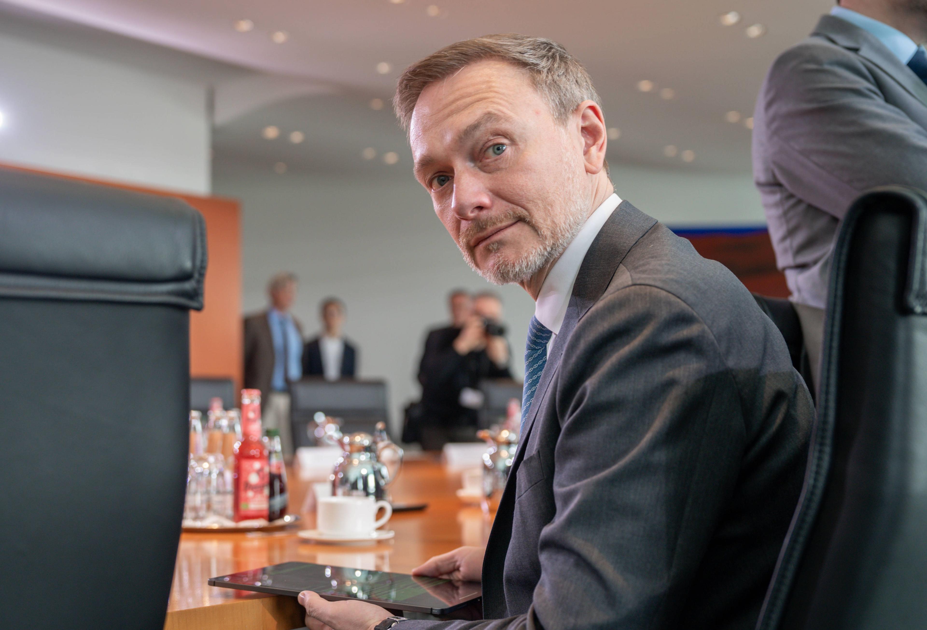 Bundesfinanzminister Christian Lindner bei einer Sitzung des Bundeskabinetts, Aufnahme vom 20. März 2024.