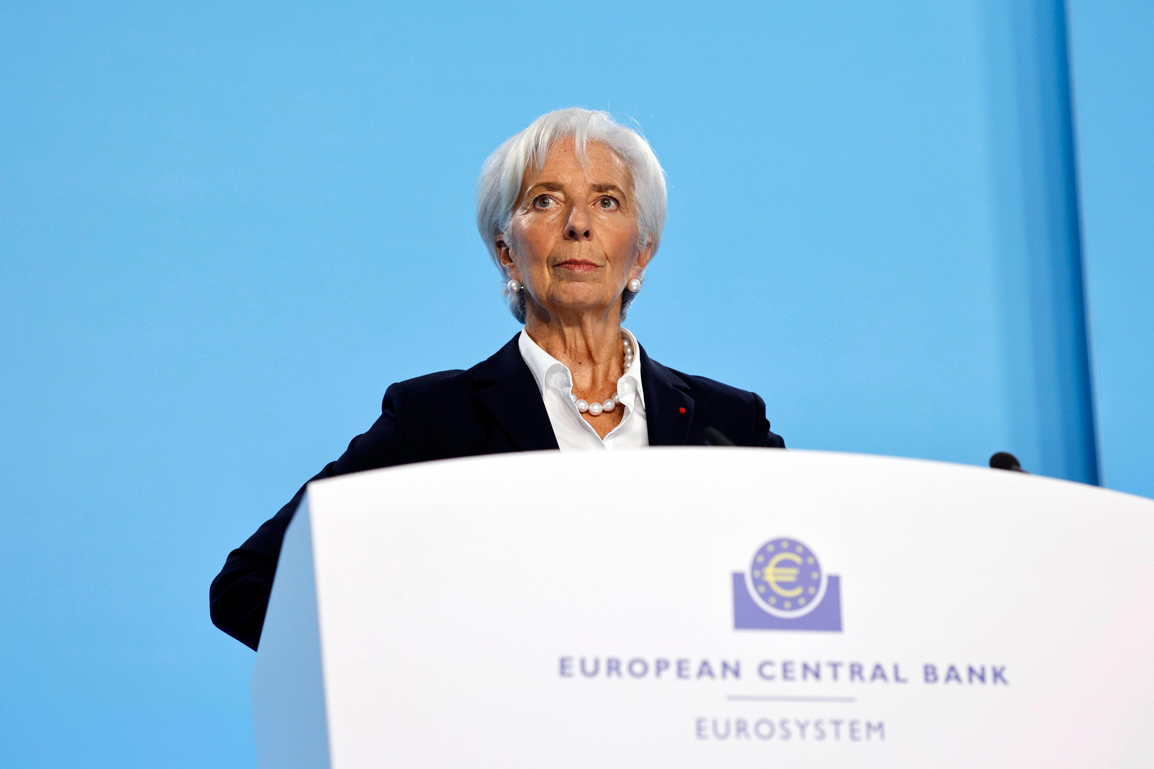 EZB-Präsidentin Christine Lagarde verkündet eine weitere Erhöhung des Leitzins, Frankfurt, 27. Oktober 2022.