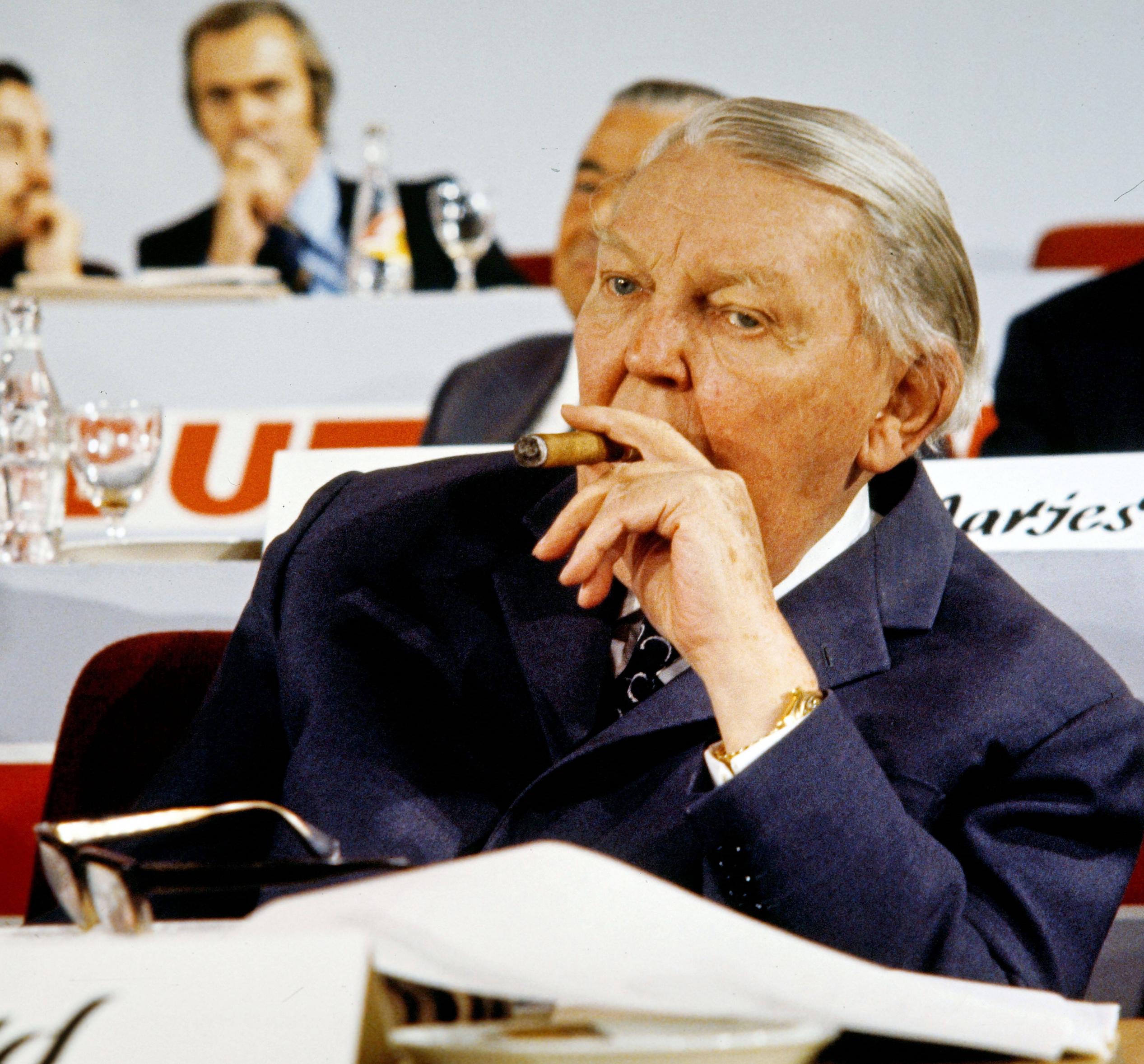 Ludwig Erhard auf dem CDU-Parteitag in Wiesbaden, 1971.