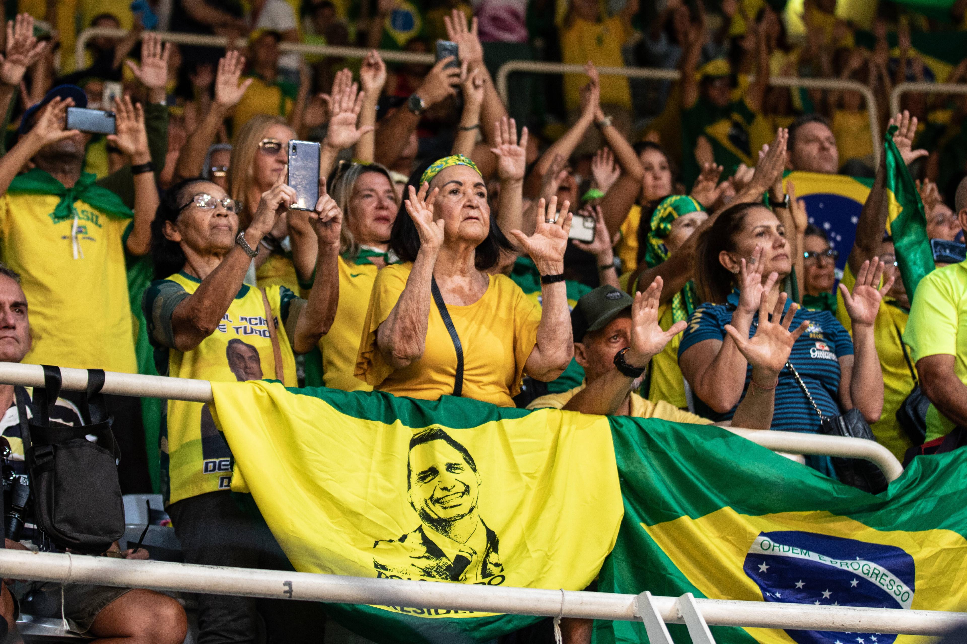Anhängerinnen von Bolsonaro bei einer Wahlkampfveranstaltung, Rio de Janeiro, 24. Juli 2022.