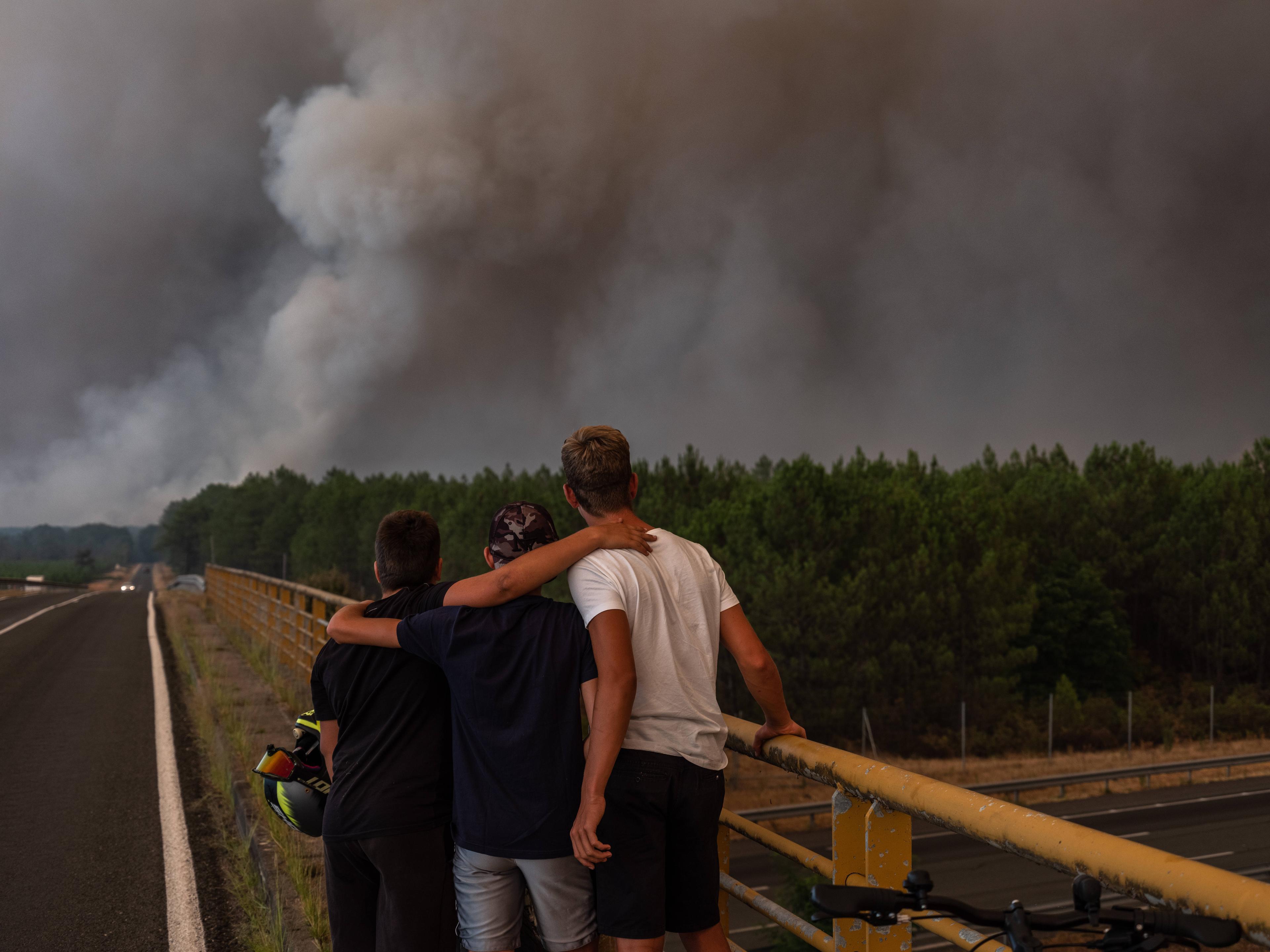 Über Wochen schwelten diesen Sommer Waldbrände im Südwesten Frankreichs, 10. August 2022.