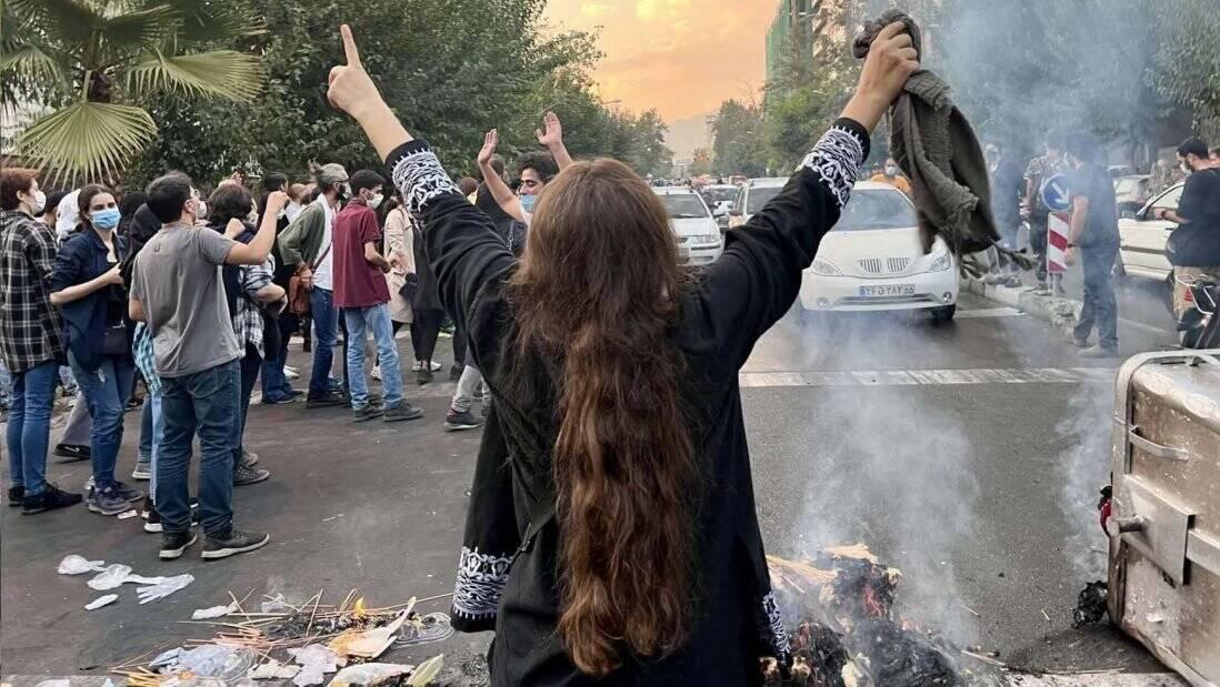 Straßenprotest in Teheran, 28. September 2022.