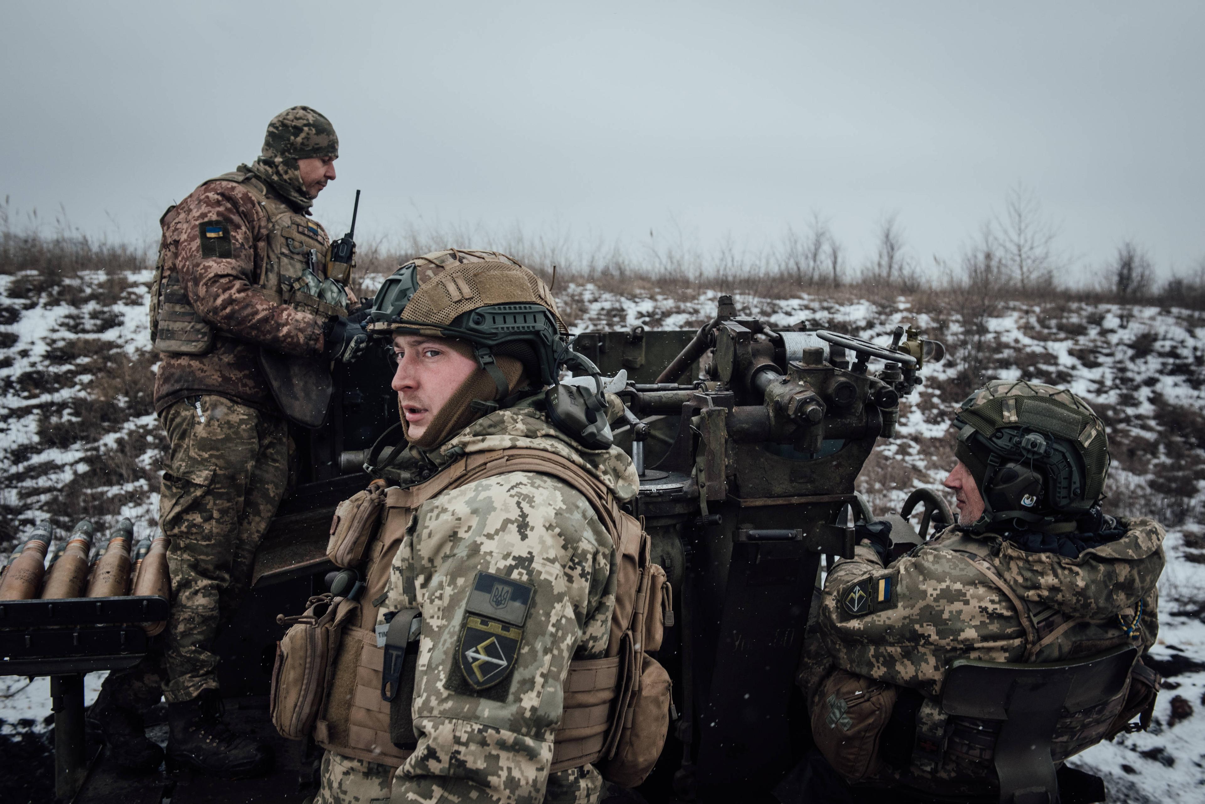Ukrainische Soldaten in Bachmut, 4. Februar 2023.
