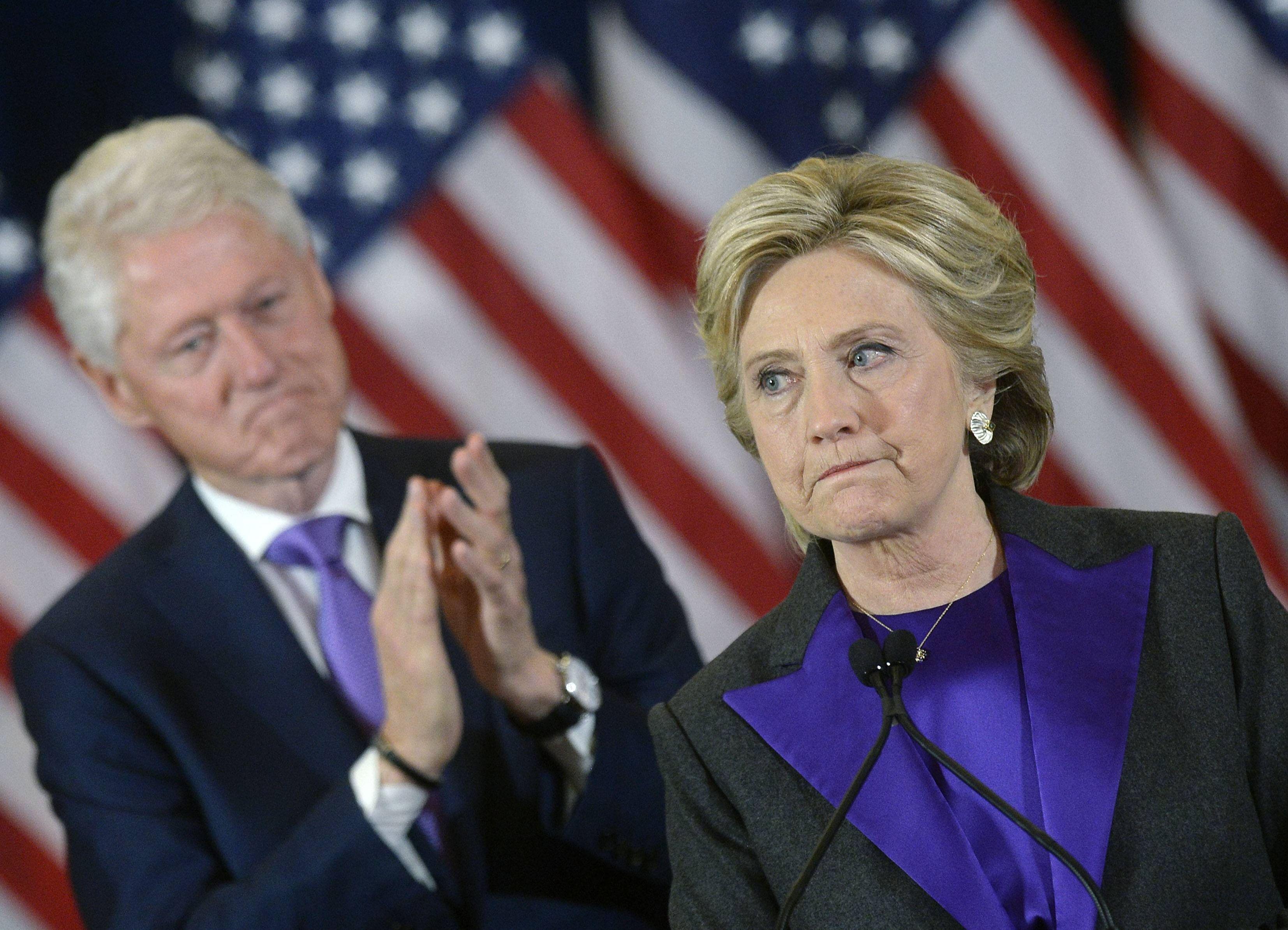 Hillary Clinton bei ihrer Rede nach der Wahlniederlage, 09. November 2016, Washington.