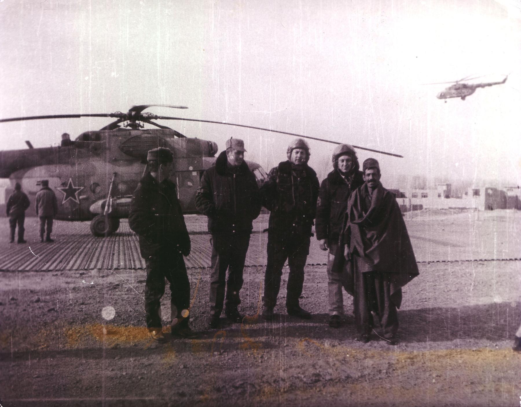 Hubschrauberpiloten der Roten Armee in Afghanistan, 1987.