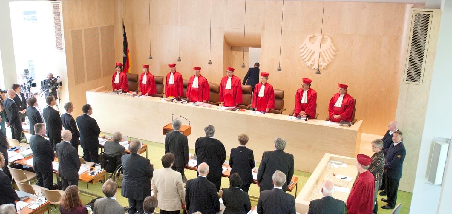 Eine Urteilsverkündung des Bundesverfassungsgerichts in Karlsruhe.