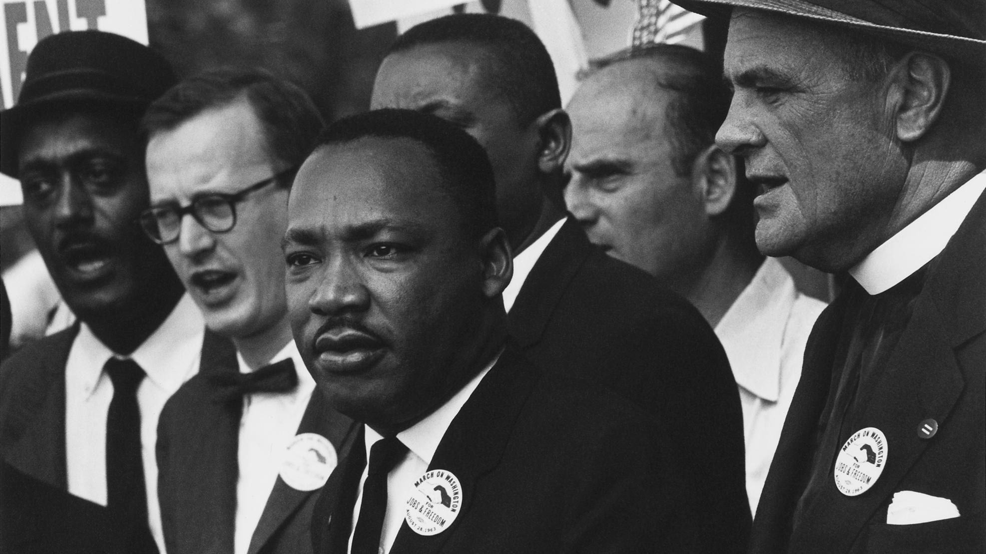 Martin Luther King auf dem Marsch auf Washington, 1963.