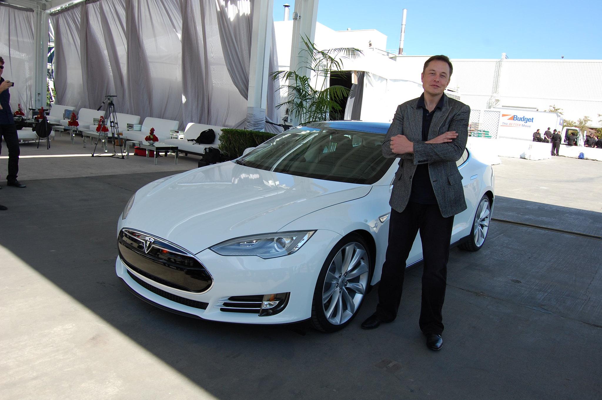 Elon Musk im Tesla-Hauptwerk in Fremont.