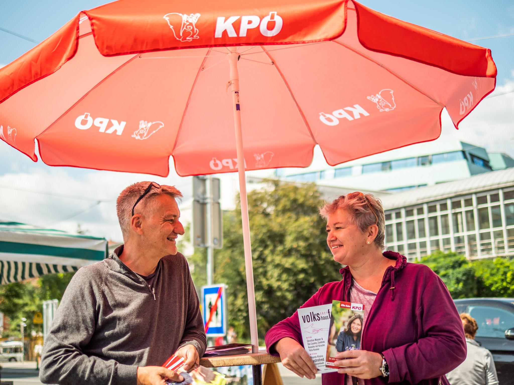 Wahlkampf der Grazer KPÖ.