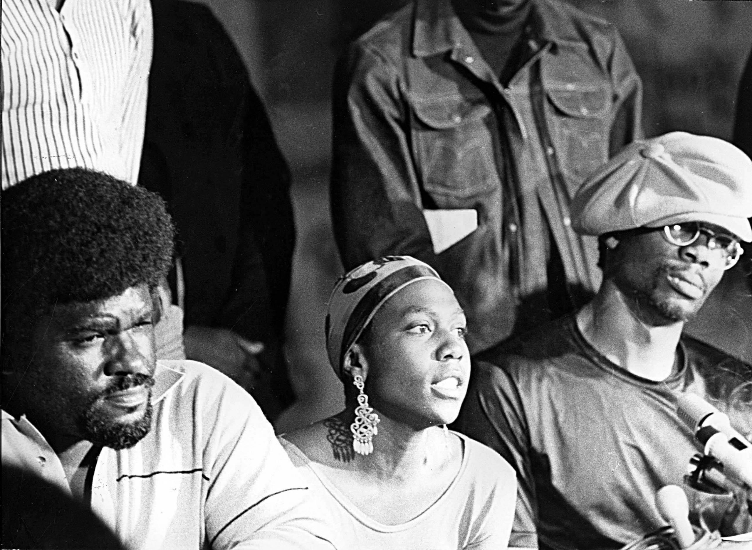 Die Black Panther Elmer Howard, Afeni Shakur und Raymond Hewitt, 1971.