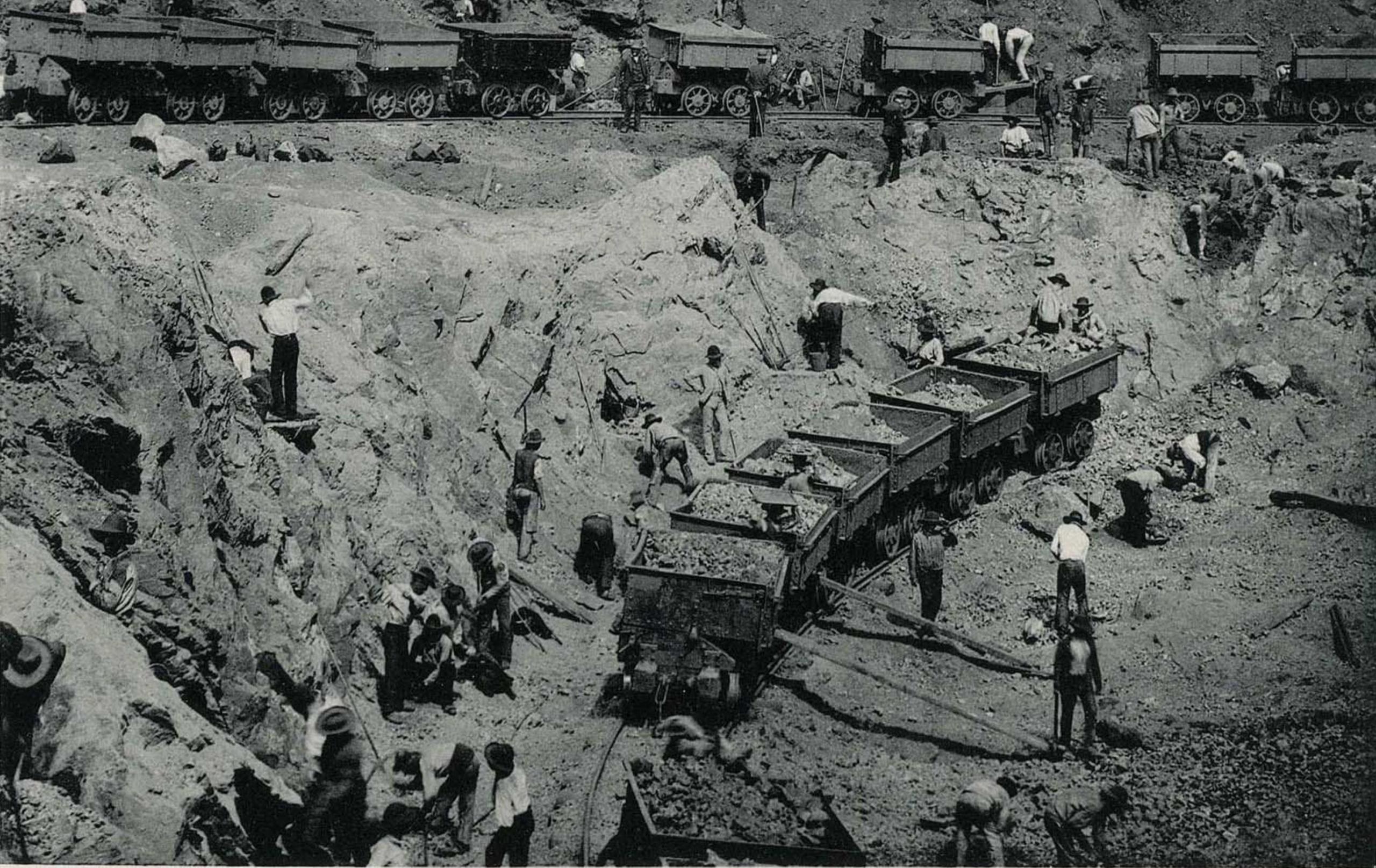 Arbeiter in den Minen von Riotinto, 1892.