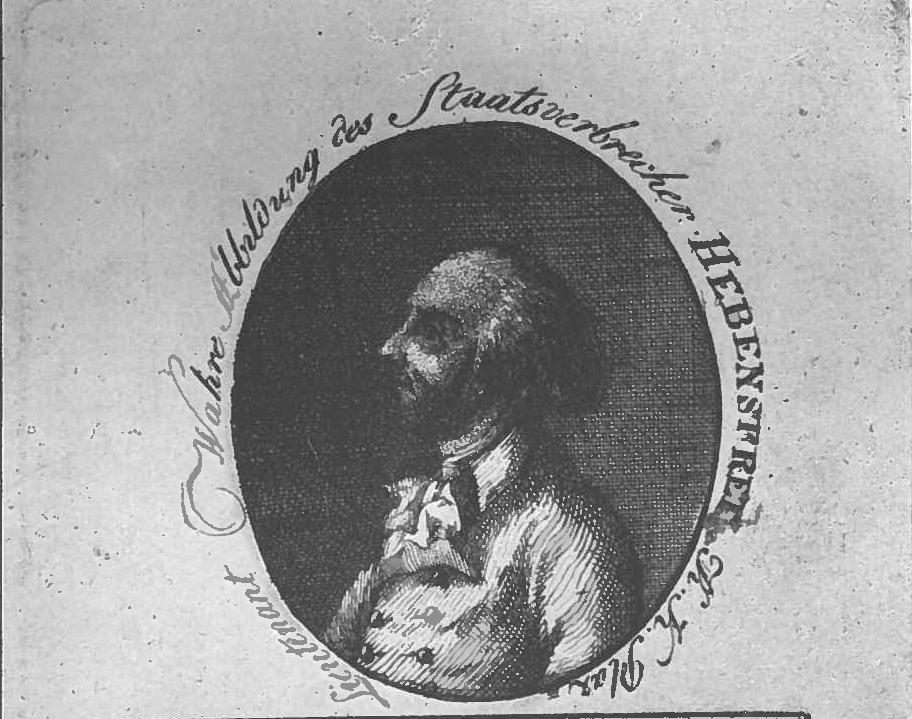 Porträt von Franz Hebenstreit, anonymer Stich, aus Besitz Dr. Ignaz Schwarz.