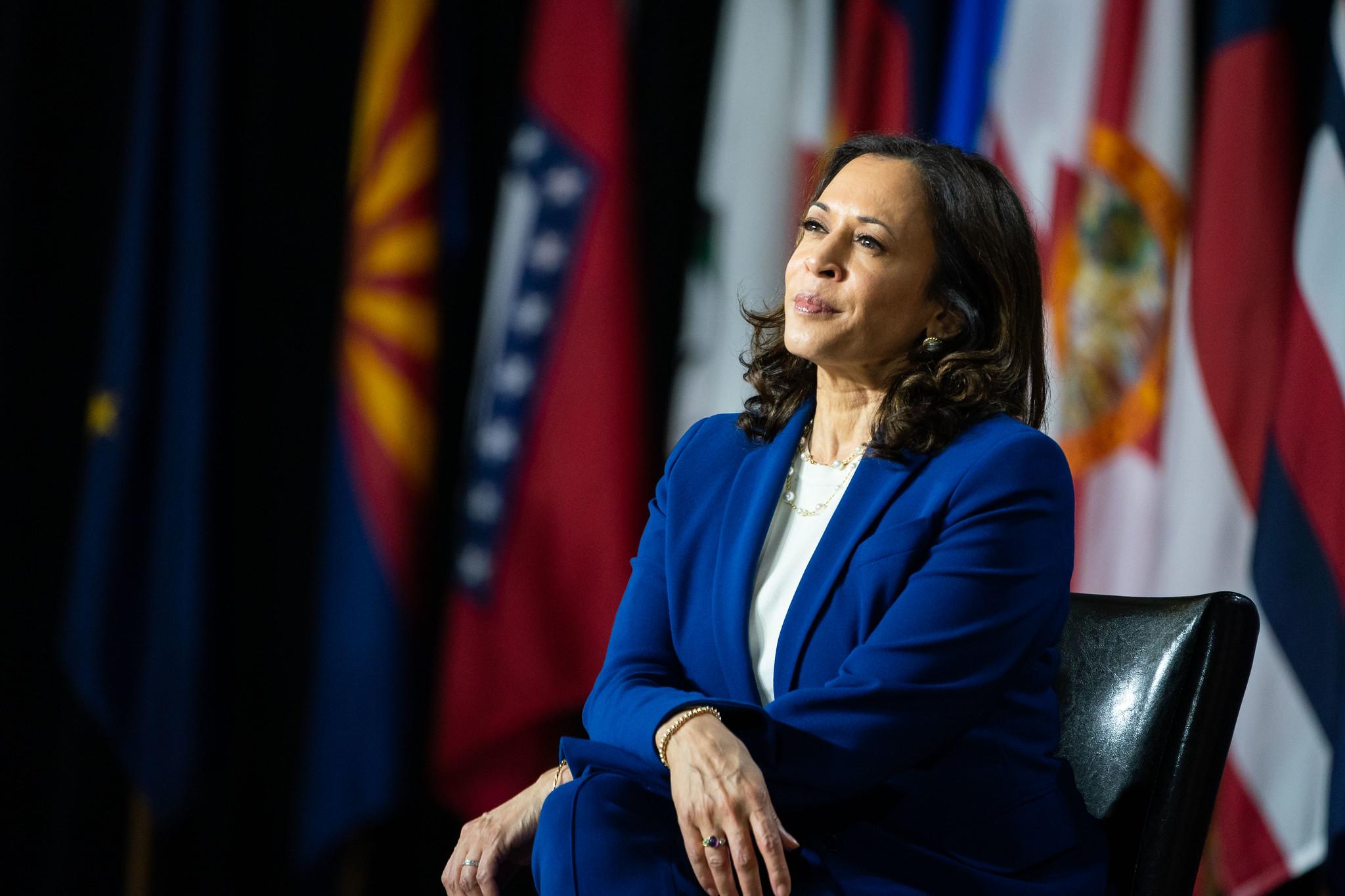 Kamala Harris bei der Nominierung der Vize-Präsidenschaft