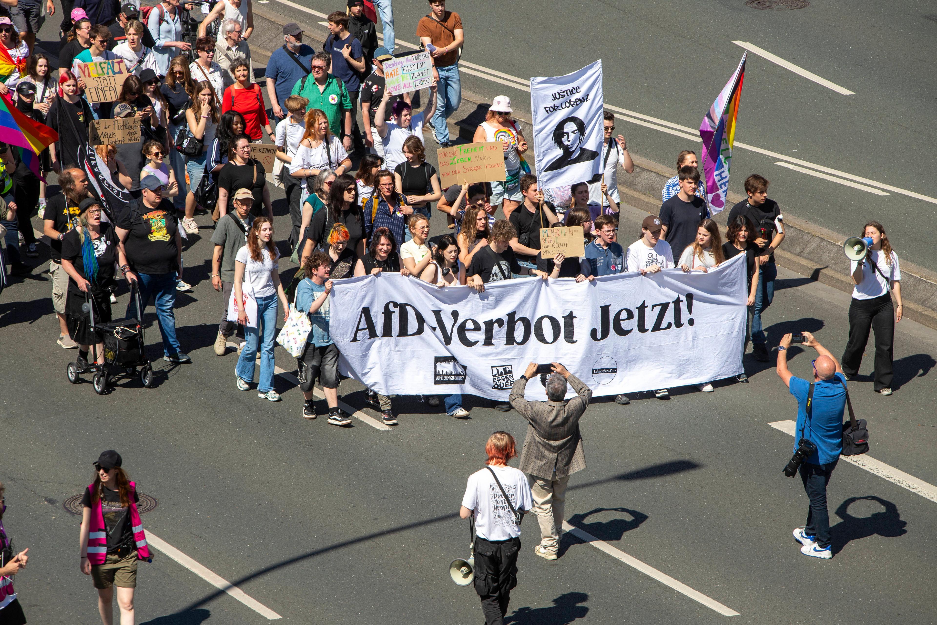 Im Mai gingen Tausende für ein AfD-Verbot auf die Straße.