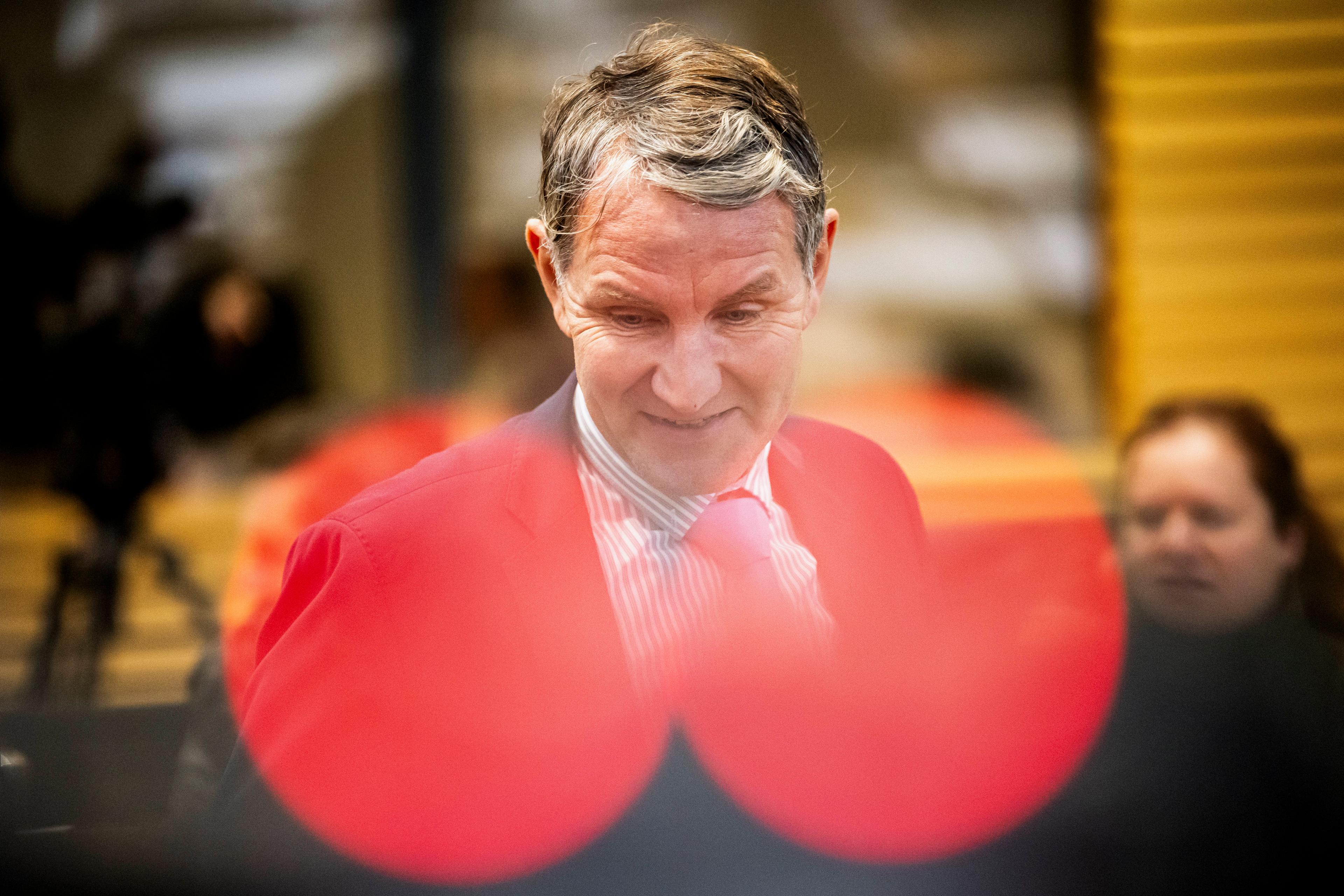 Björn Höcke im Plenarsaal des Thüringer Landtags, Aufnahme vom 6. Dezember 2023.