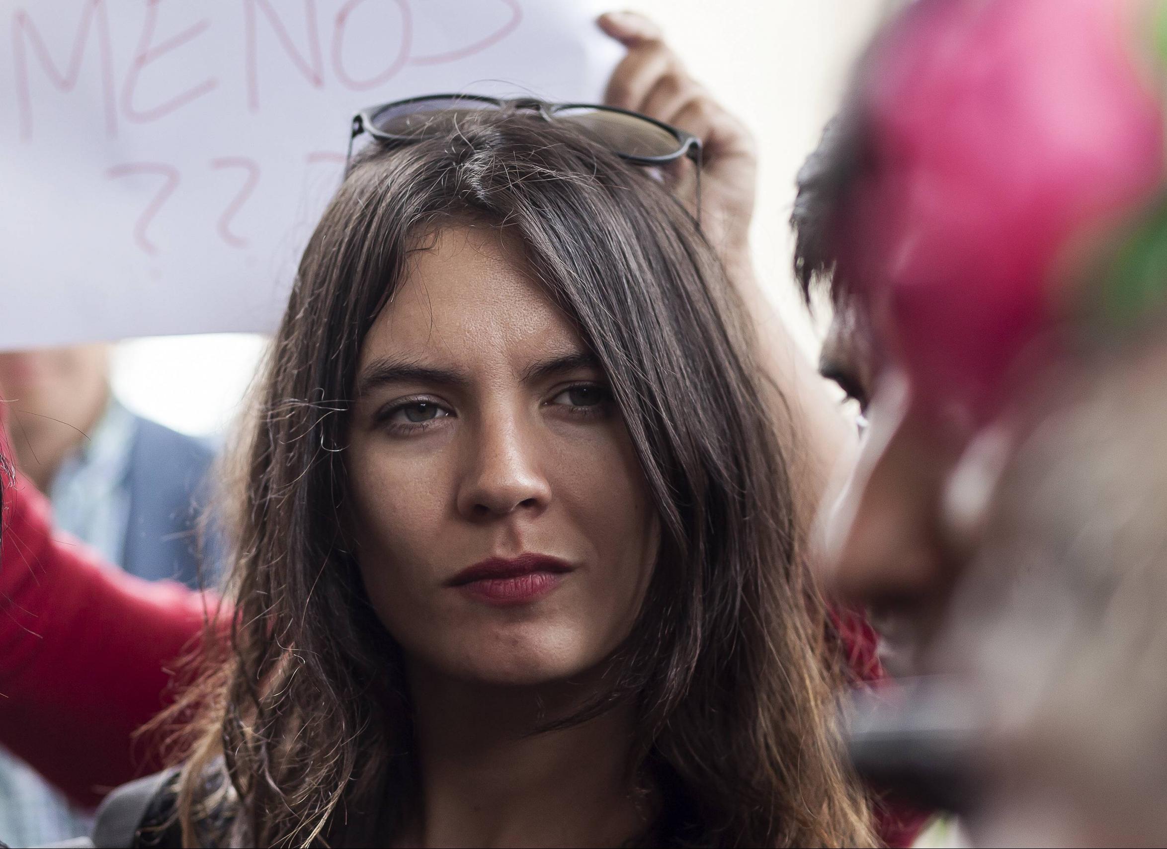 Camila Vallejo in Nueva Imperial, Chile, 2017.