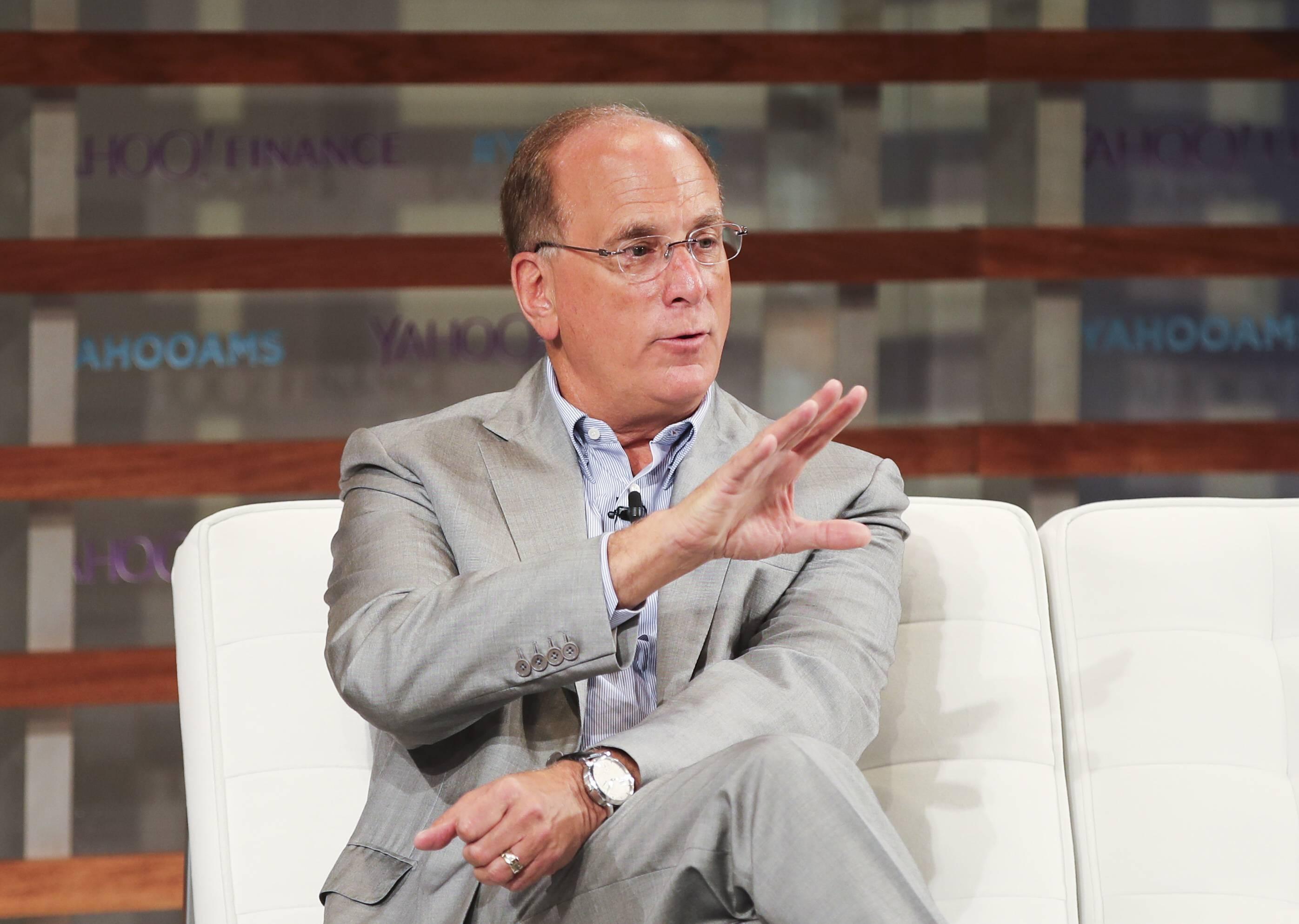 BlackRock-CEO Larry Fink spricht während des Yahoo Finance All Markets Summit in New York, 20. September 2018.