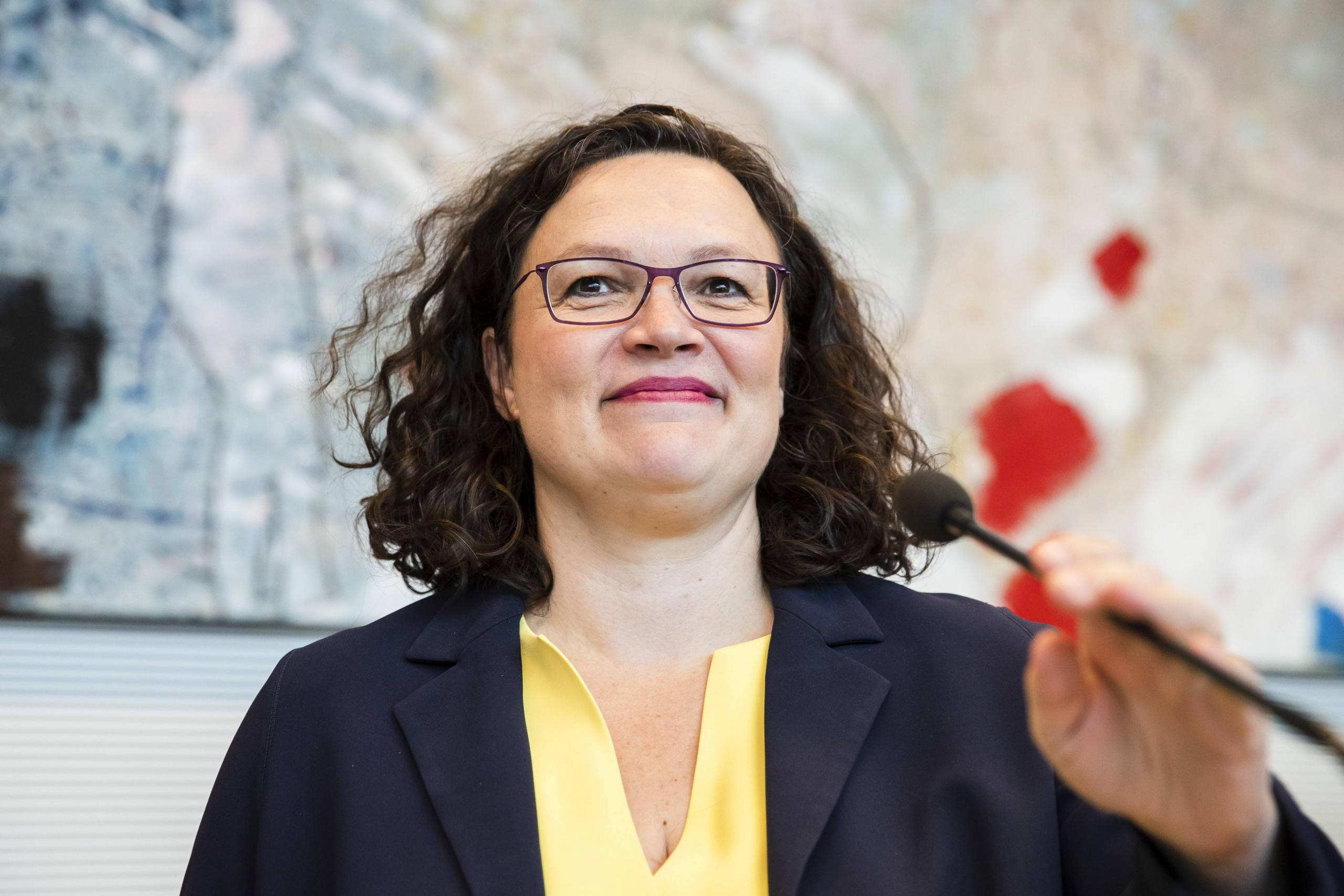 Sie ist wieder da: Andrea Nahles.