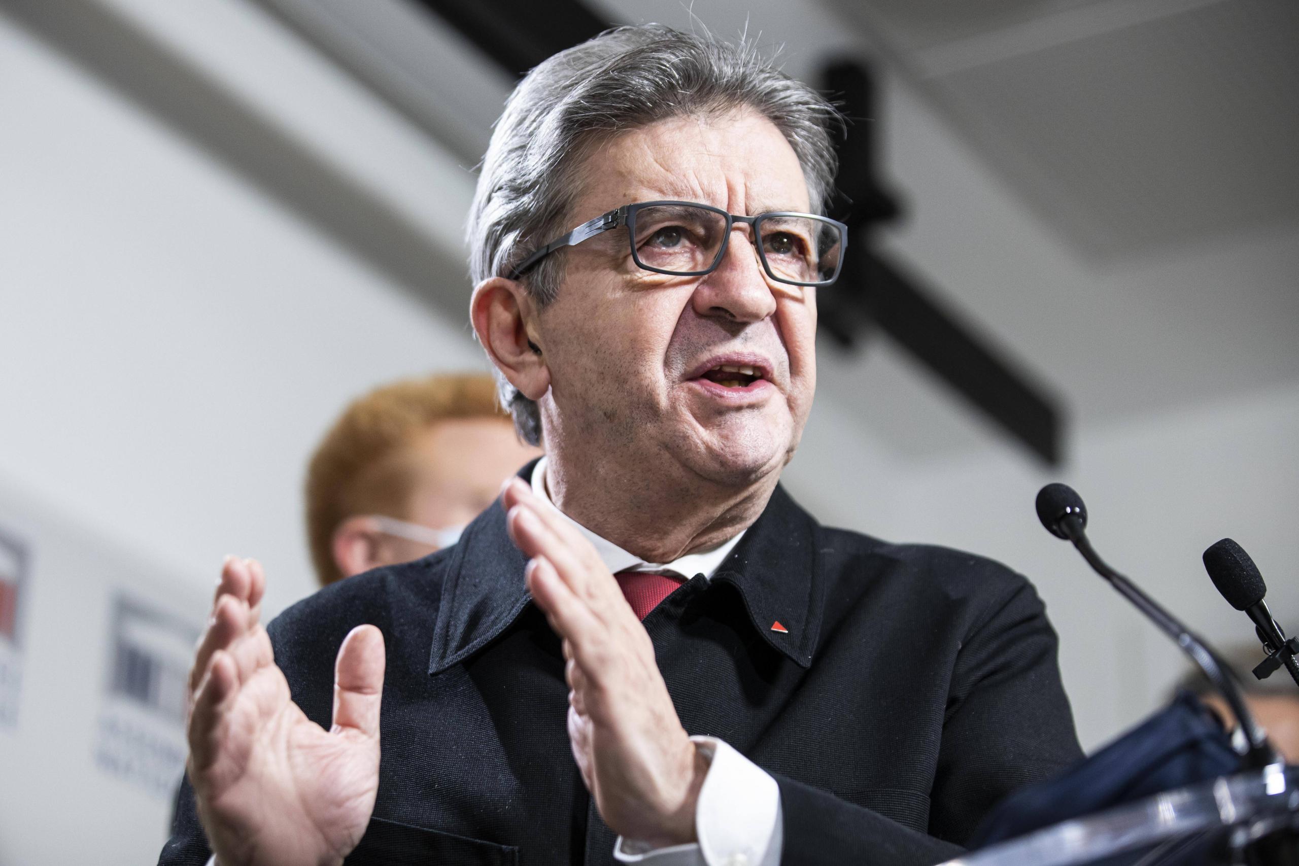 Mélenchon bei einem Pressetermin in Paris, 27. Oktober 2020.