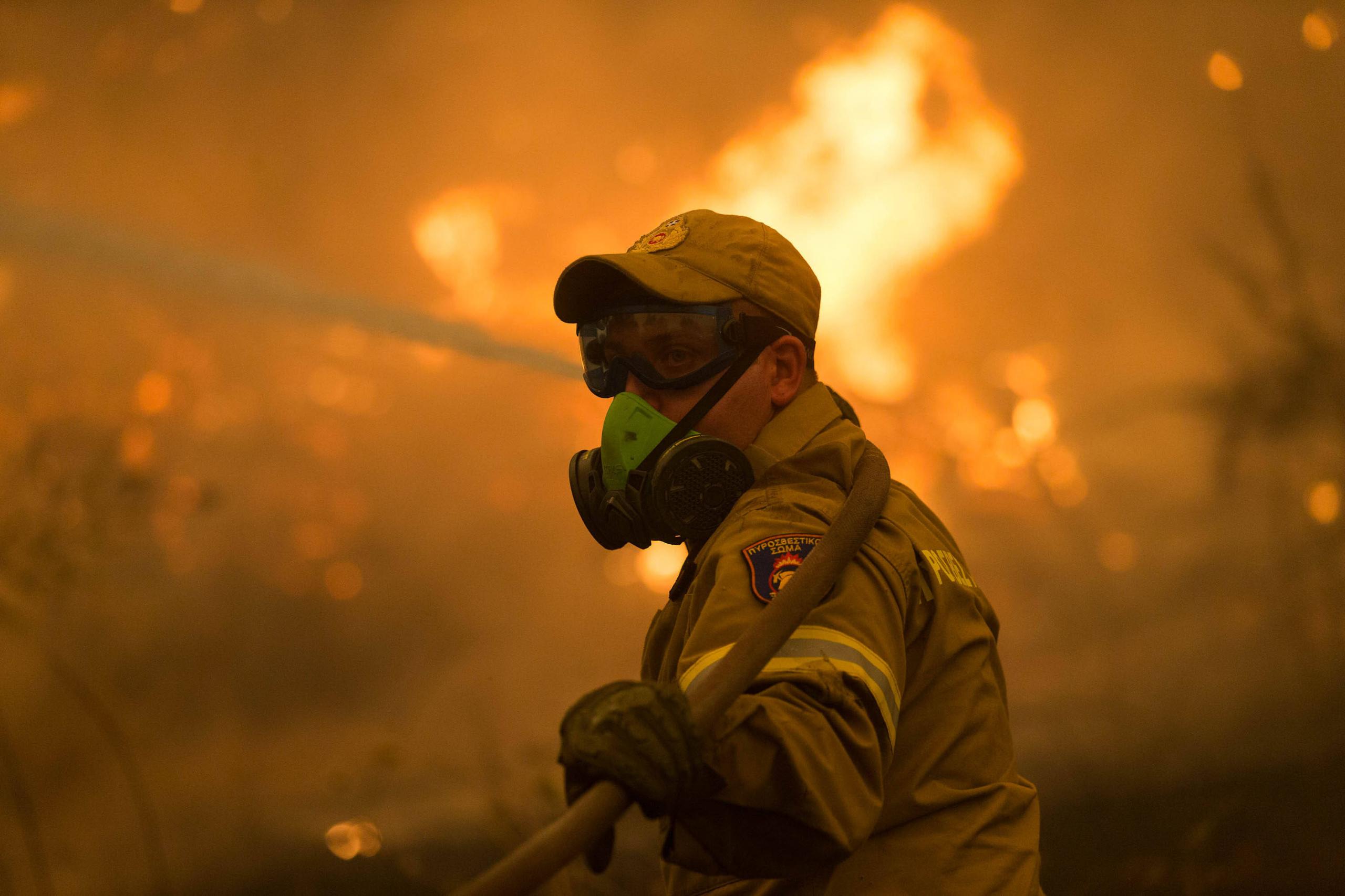 Feuerbekämpfung auf Euböa