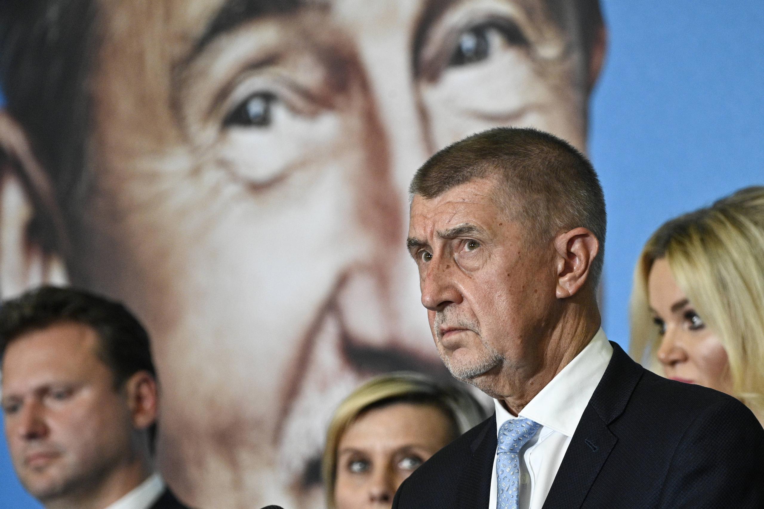 Andrej Babiš bei einer Rede während der Wahl, 9. Oktober 2021.