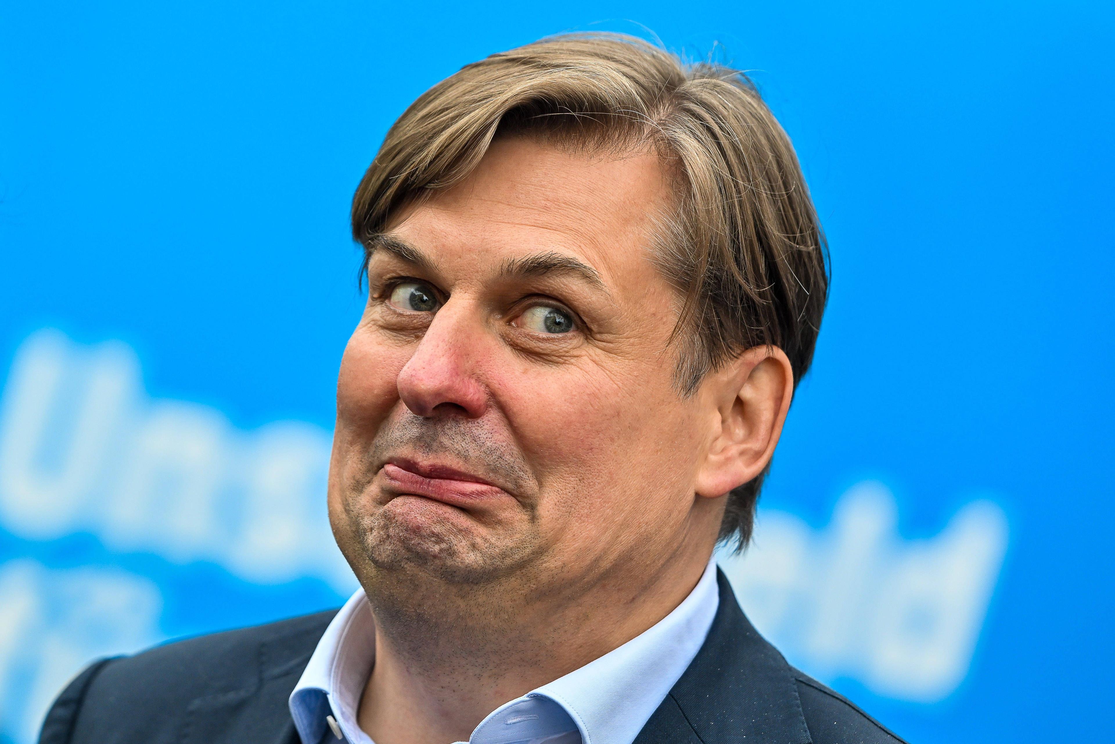AfD-Spitzenkandidat für die Europawahl Maximilian Krah auf einer Wahlkampfveranstaltung in Kaufbeuren, 21. Mai 2024.