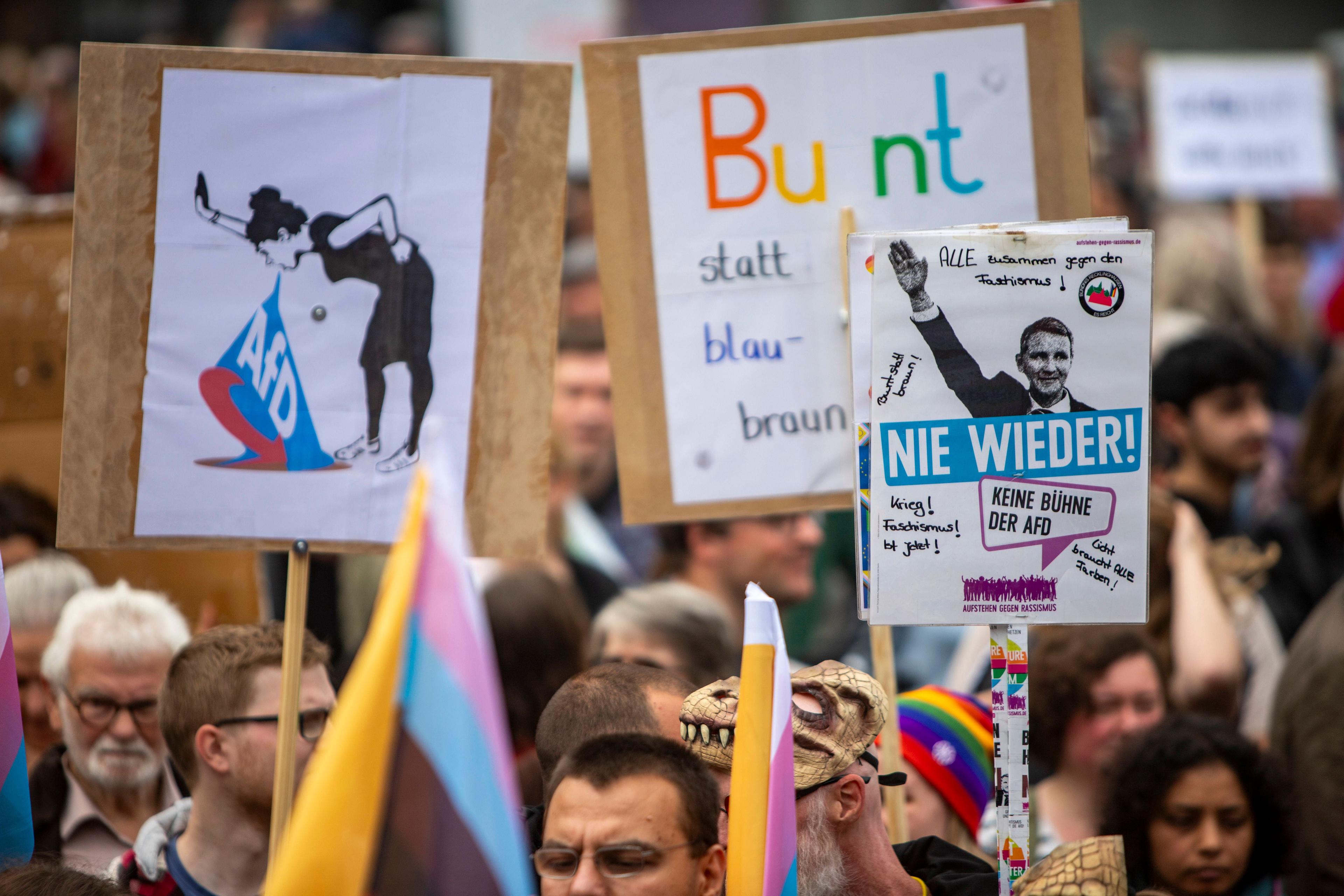 Demonstration »Gemeinsam gegen Rechts« in Bochum, 1. Juni 2024.