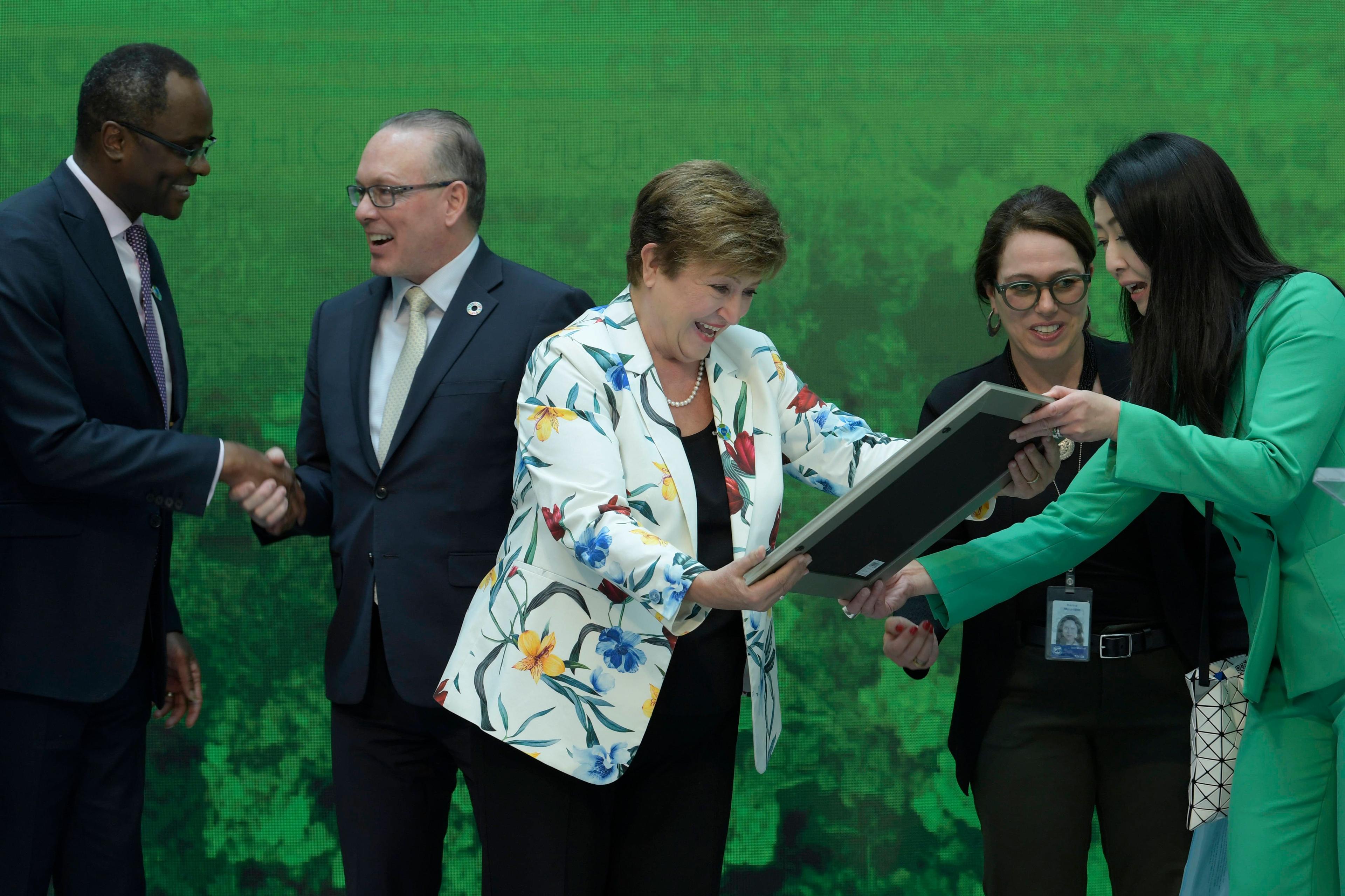 Kristalina Georgieva, Geschäftsführerin der Weltbank-Institute IBRD und IDA, während den IMF Spring Meetings in Washington DC.