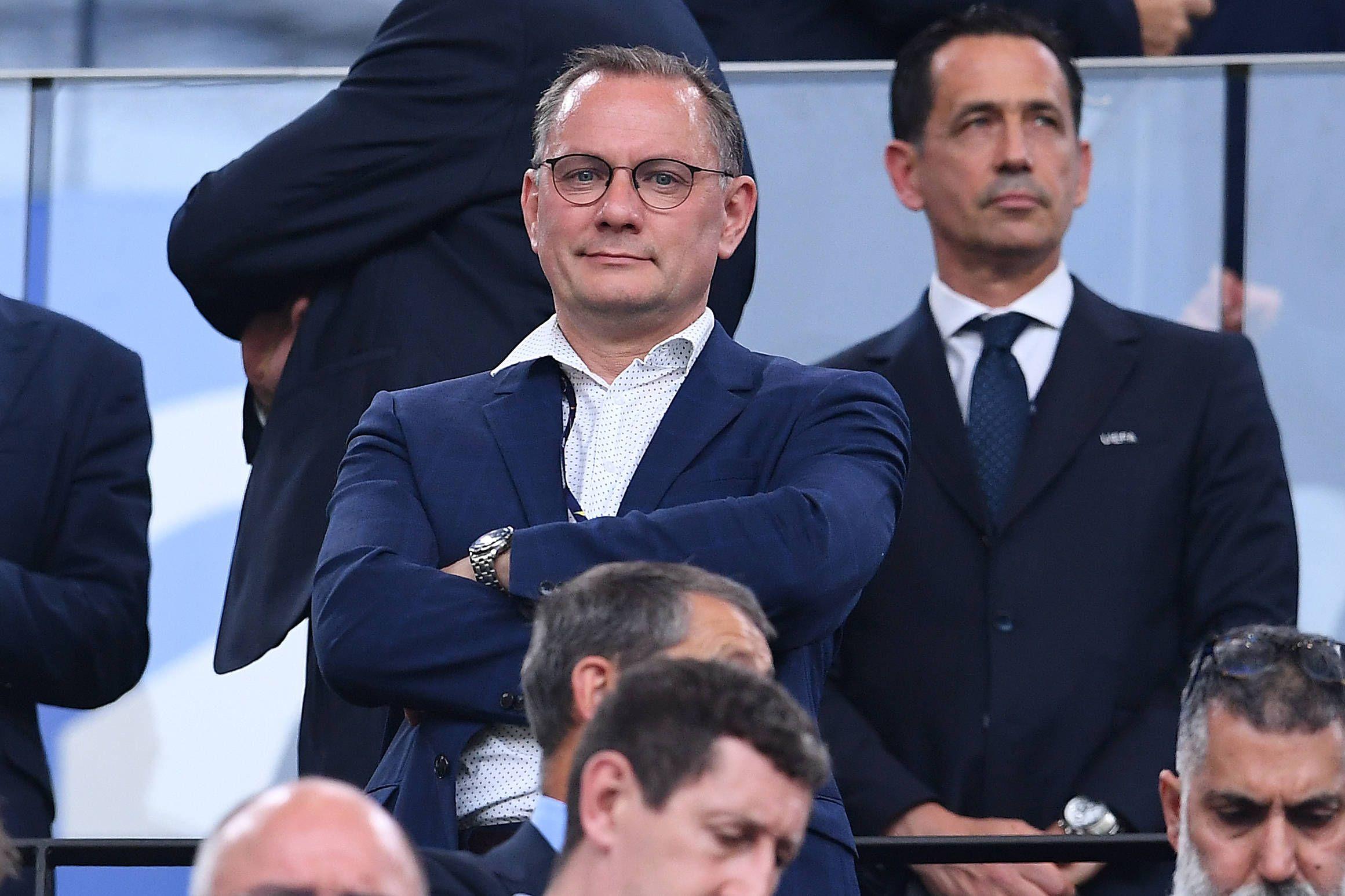 Tino Chrupalla bei der Fußball-EM 2024 – in letzter Zeit zeigt er sich immer häufiger auch bei Bundesliga-Spielen im Stadion.