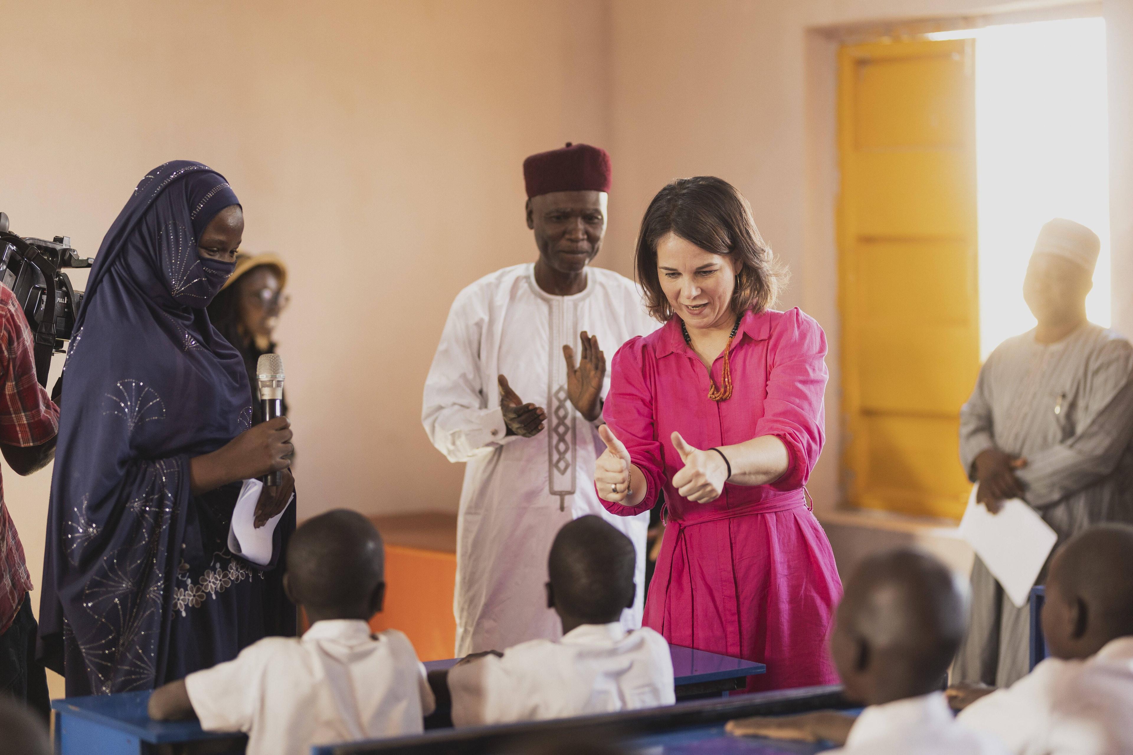 Außenministerin Baerbock bei einer Reise nach Nigeria, 19. Dezember 2022.