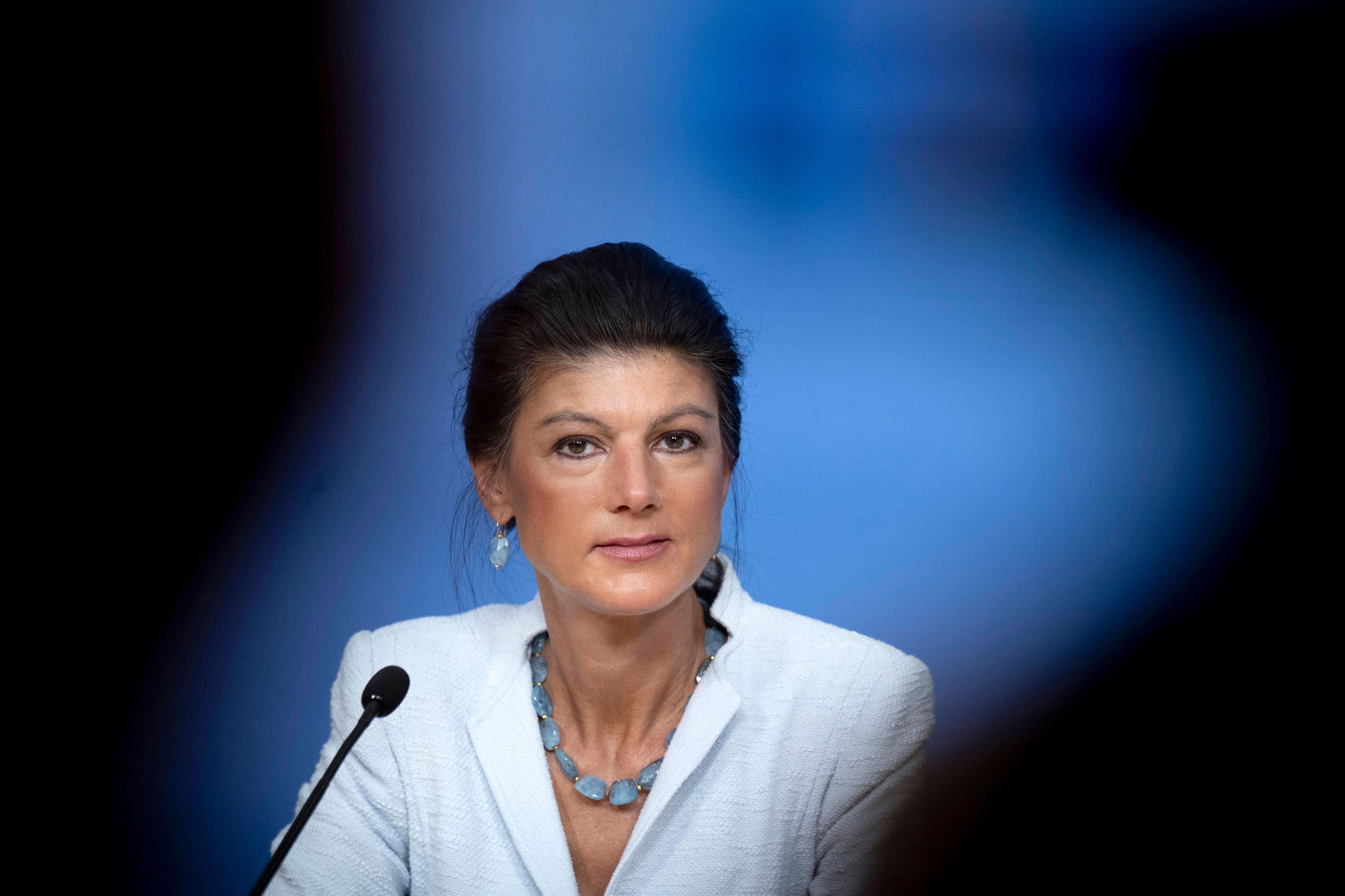 Fischt am rechten Rand: BSW-Parteichefin Sahra Wagenknecht in Berlin, 10. Juni 2024.