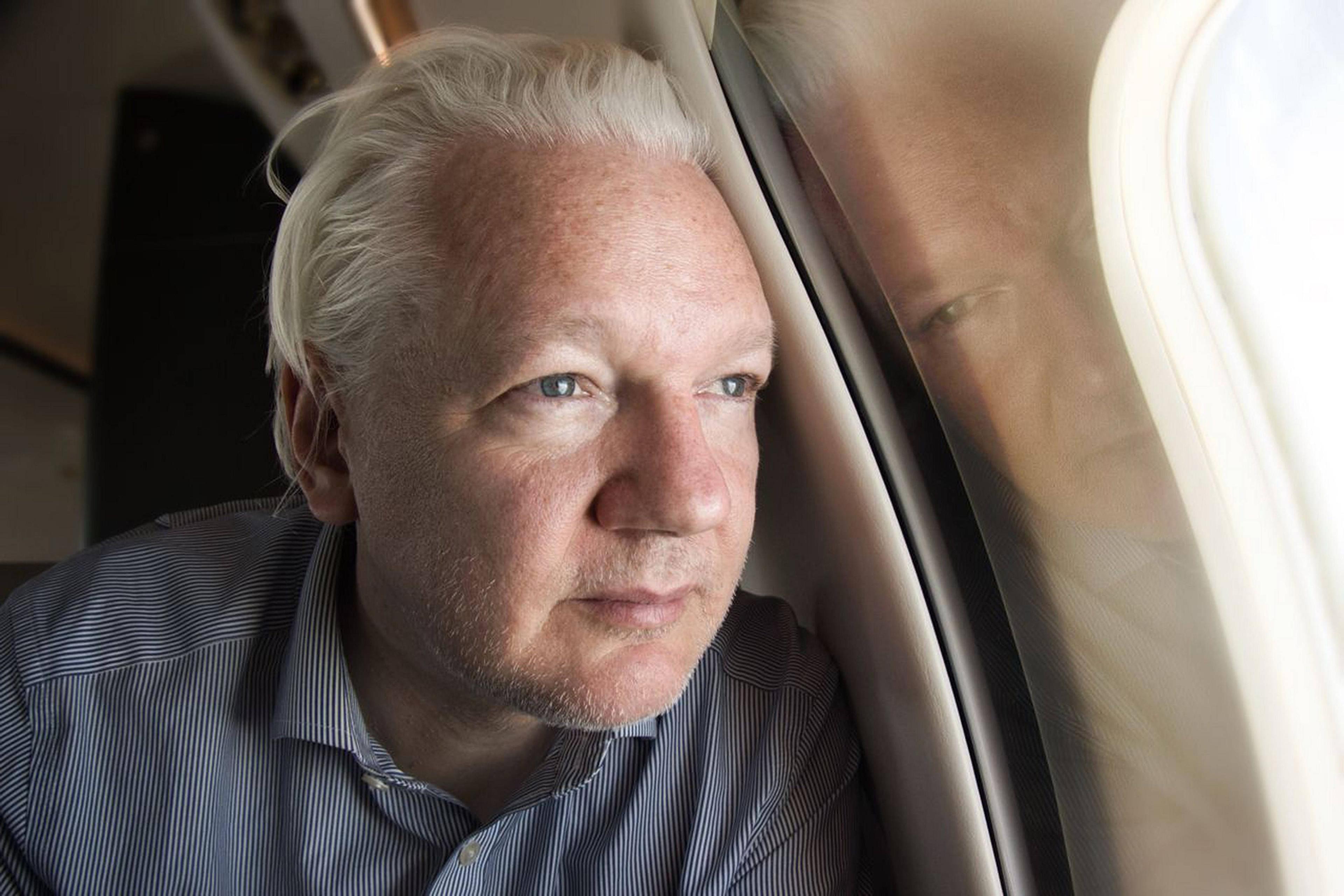 Julian Assange auf seiner Heimreise nach Australien, 26. Juni 2024.