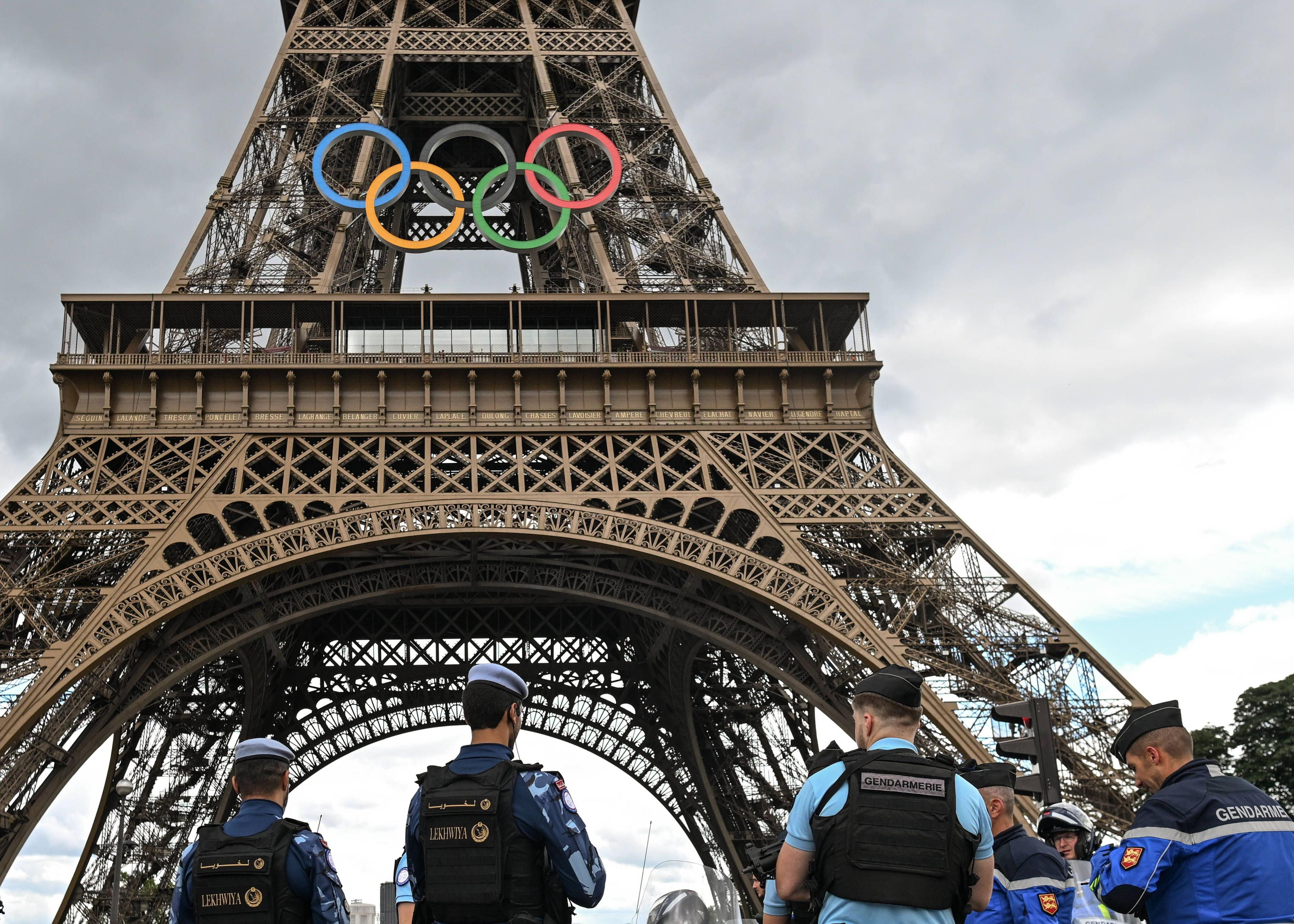 Mega-Events wie die Olympischen Spiele werden häufig genutzt, um Polizeiarbeit und Überwachung auszuweiten, Paris, 17. Juli 2024.