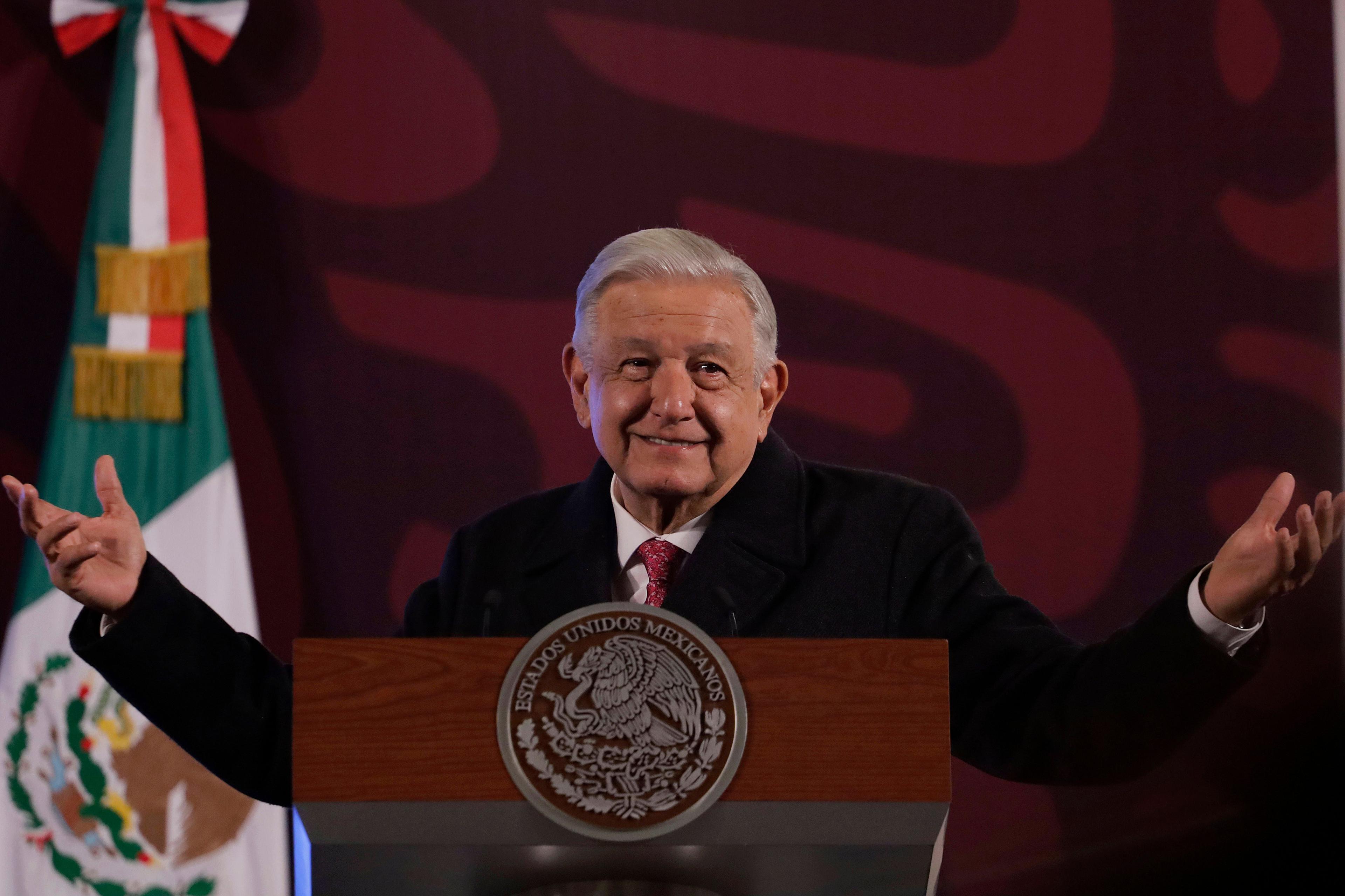 Mexikos ehemaliger Präsident AMLO bei seiner letzten Pressekonferenz in Mexiko-Stadt, 30. September 2024.