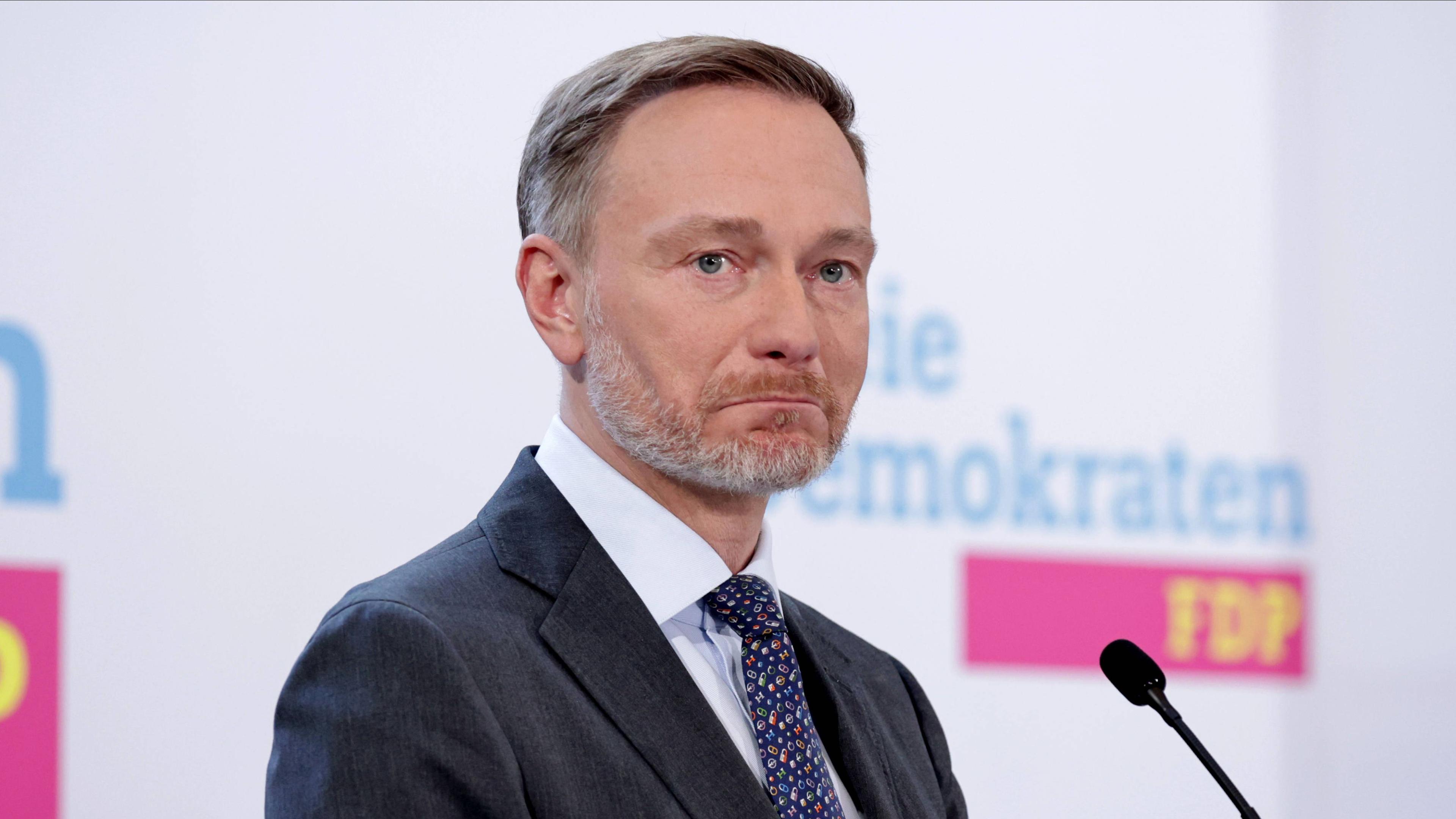 Christian Lindner am Tag nach der Bundestagswahl, Berlin, 24. Februar 2025.