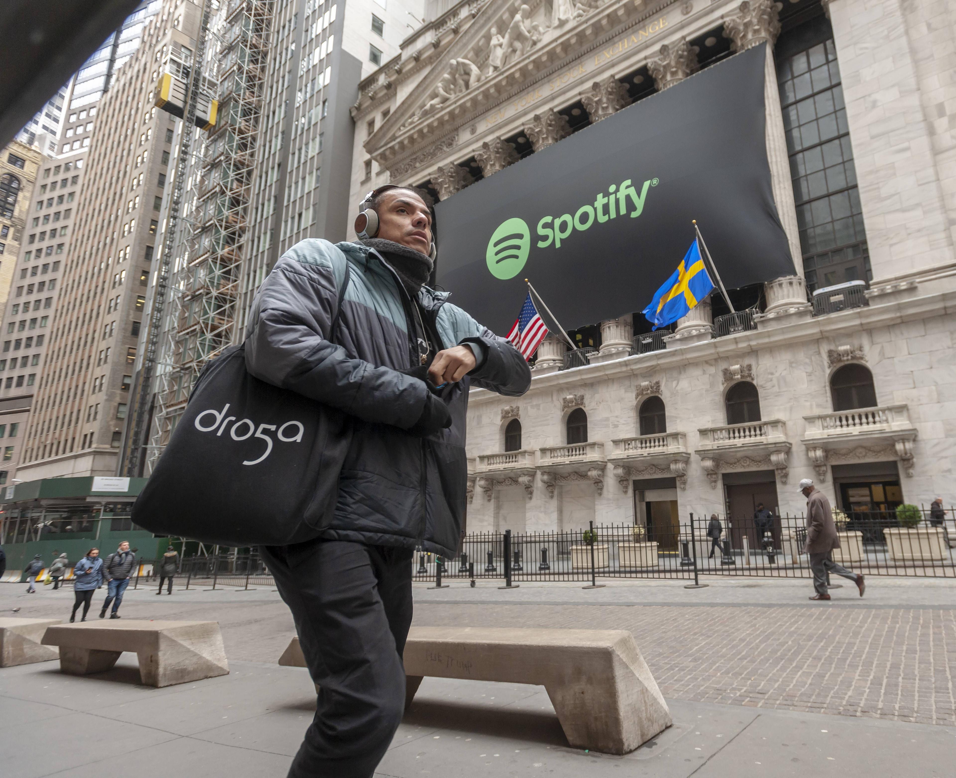 Seit 2018 kann man auch mit Streaming spekulieren, Wall Street, New York.