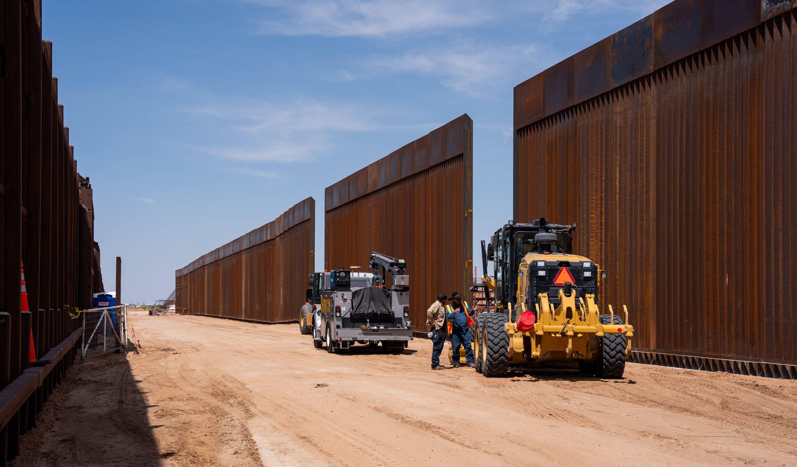 Bauarbeiten am Grenzzaun zu Mexiko in El Paso, Texas, 12. August 2025.