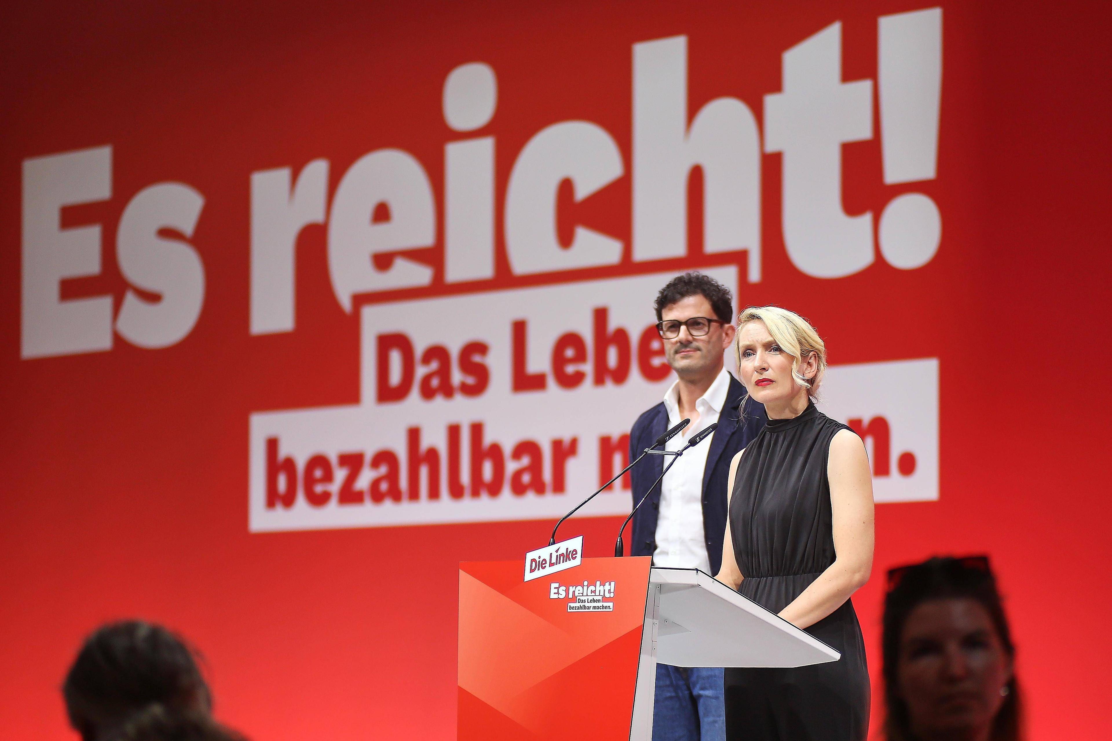 Während Ines Schwerdtner ihr Ergebnis des letzten Parteitags ausbauen konnte, erreichte Luigi Pantisano nur knapp über die Hälfte der Stimmen.