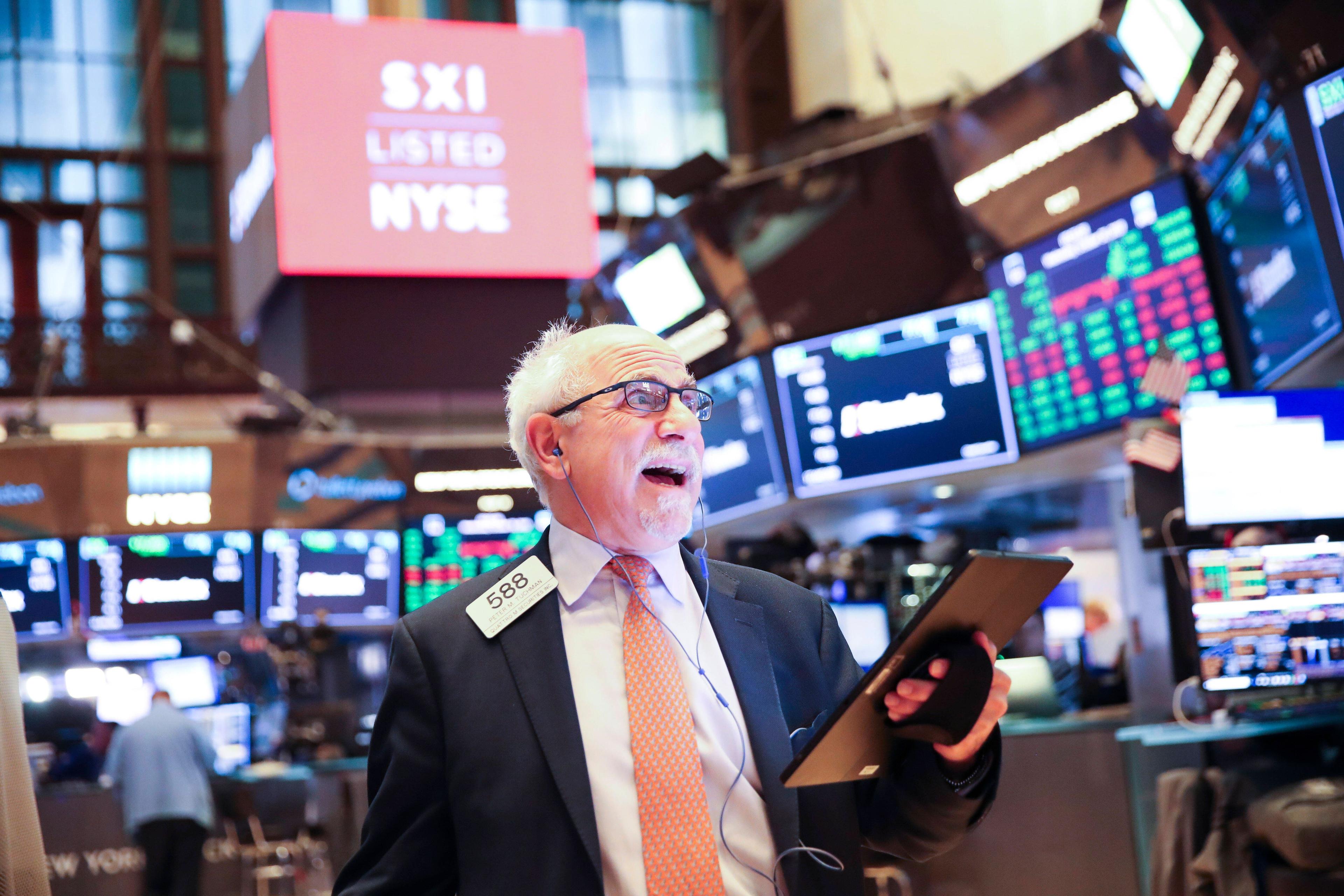 Trader an der Wall Street in New York.