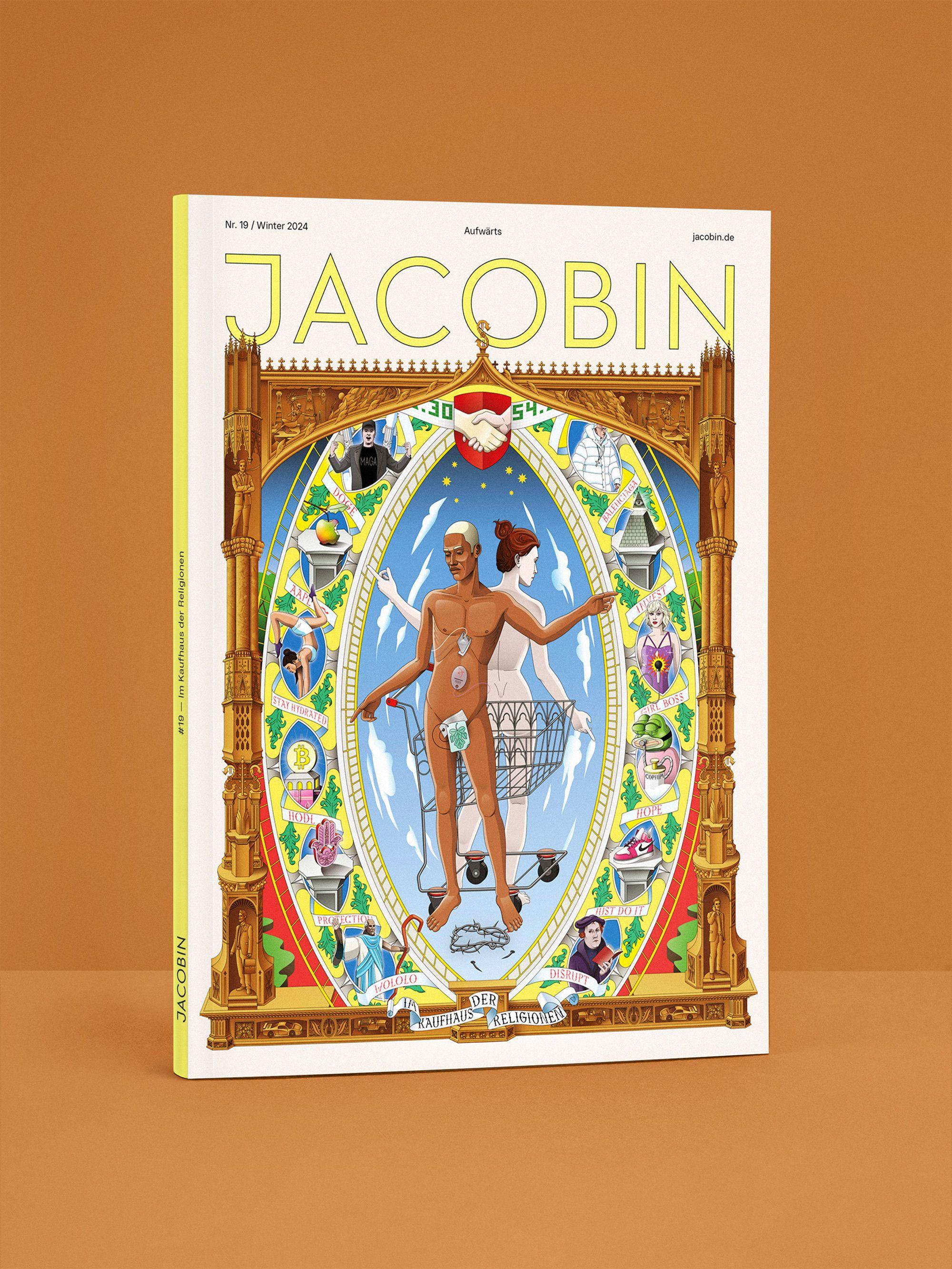 Cover der JACOBIN Ausgabe #19 »Im Kaufhaus der Religionen«