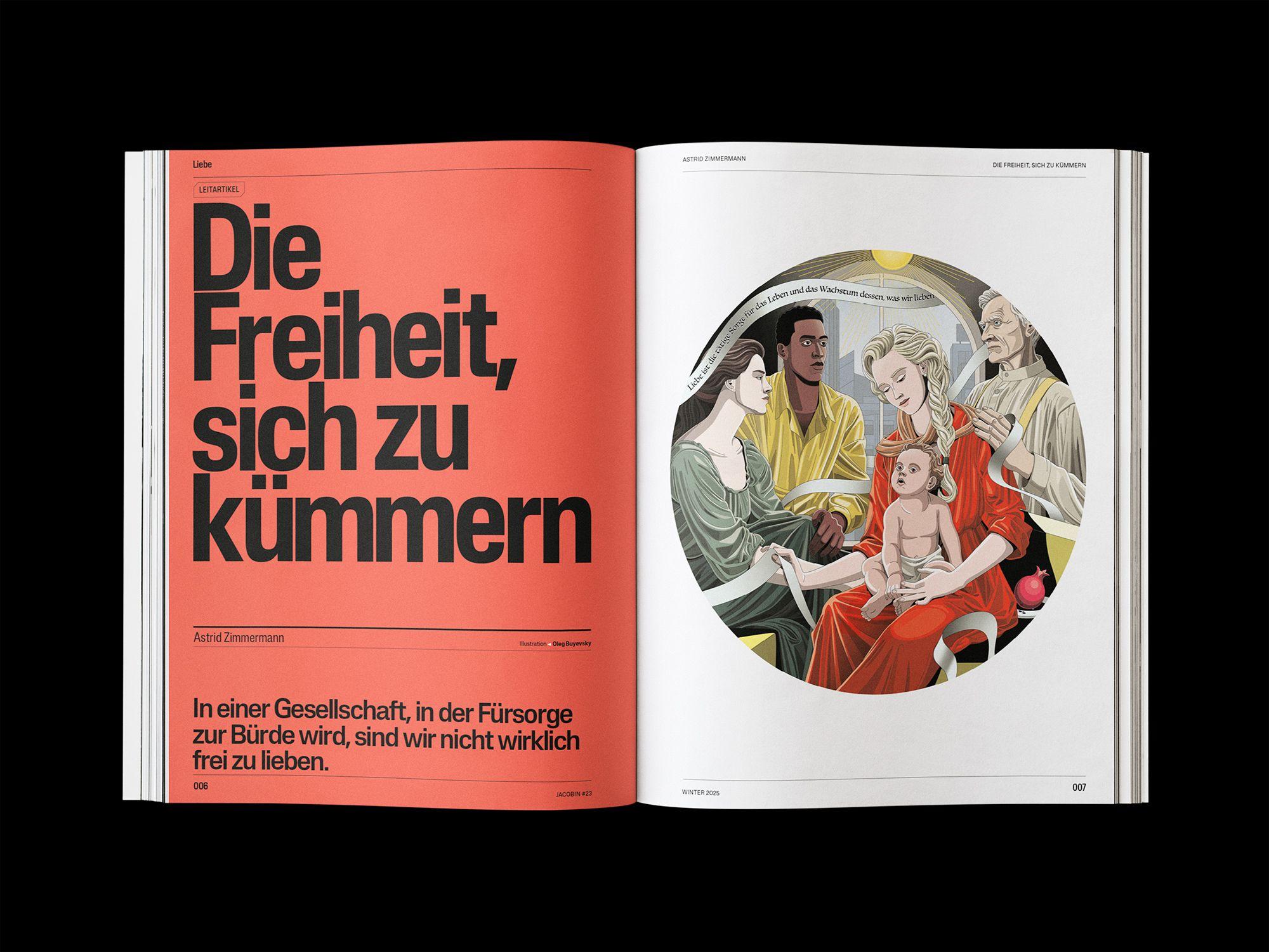 Doppelseite der JACOBIN Ausgabe #23 »Liebe«