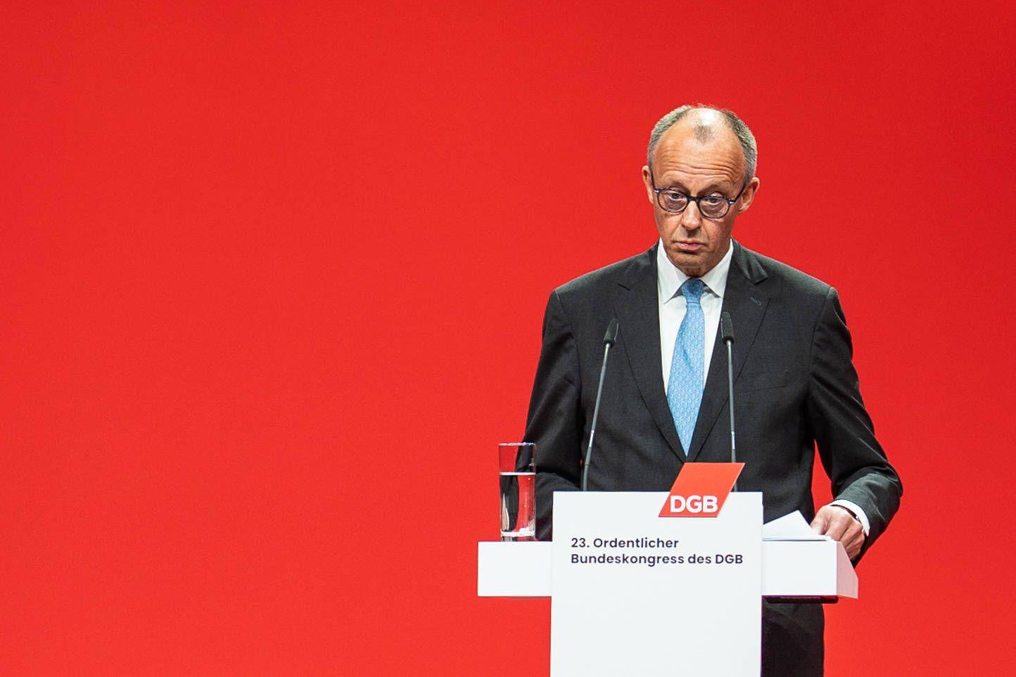 Friedrich Merz beim DGB-Bundeskongress am 12. Mai 2026.