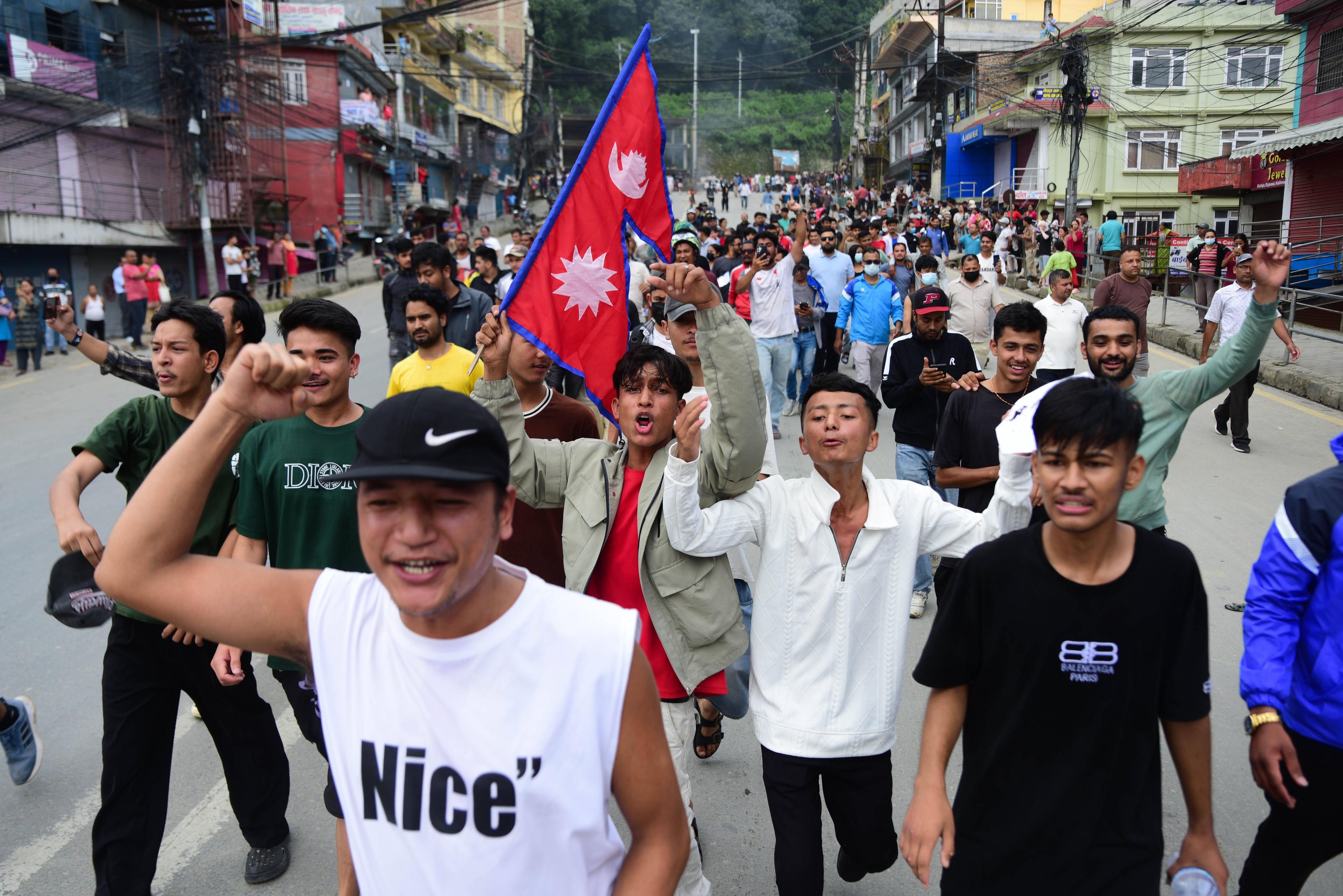 Protest auf den Straßen von Kathmandu, Aufnahme vom 9. September 2025.