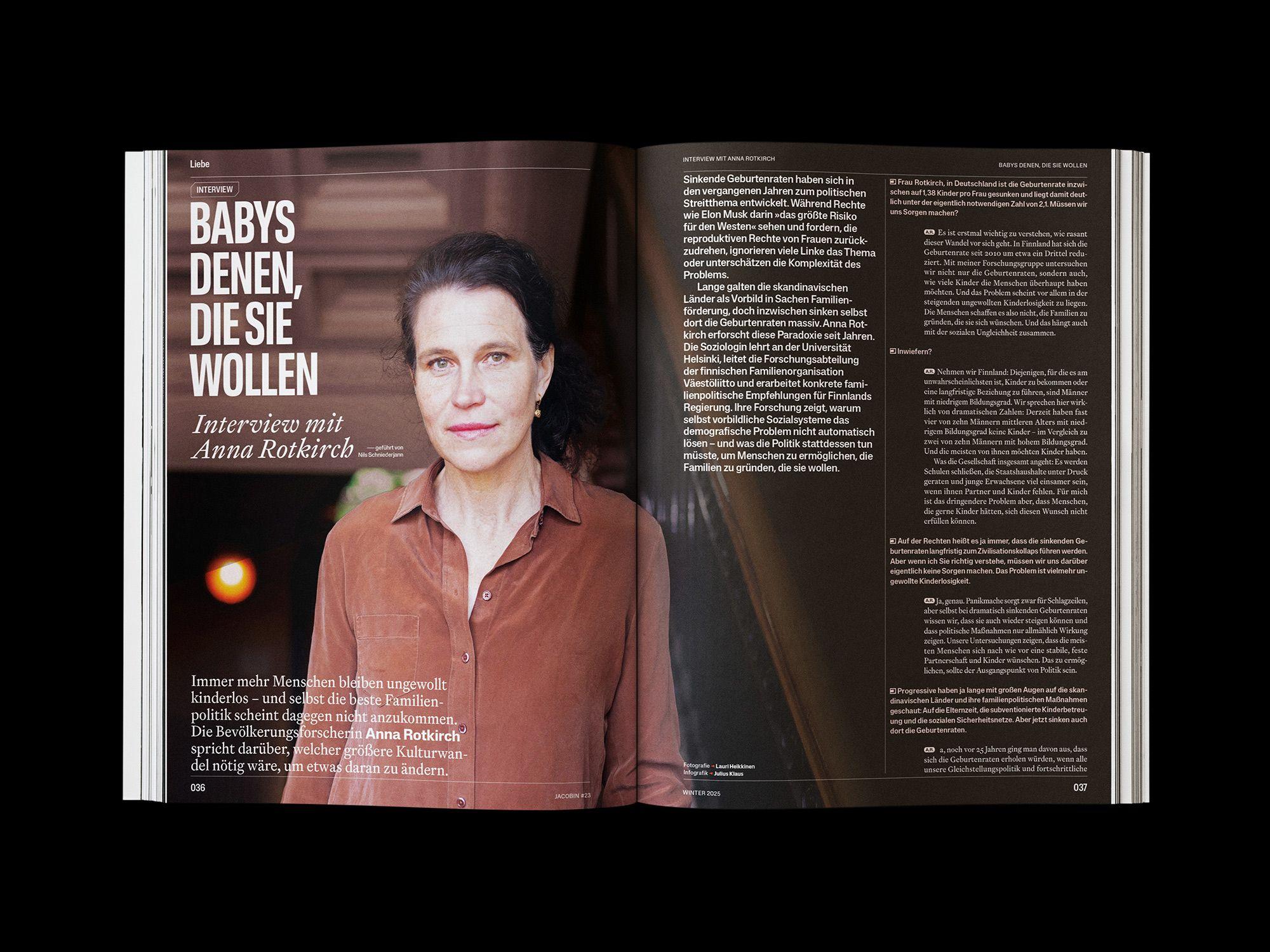 Doppelseite der JACOBIN Ausgabe #23 »Liebe«