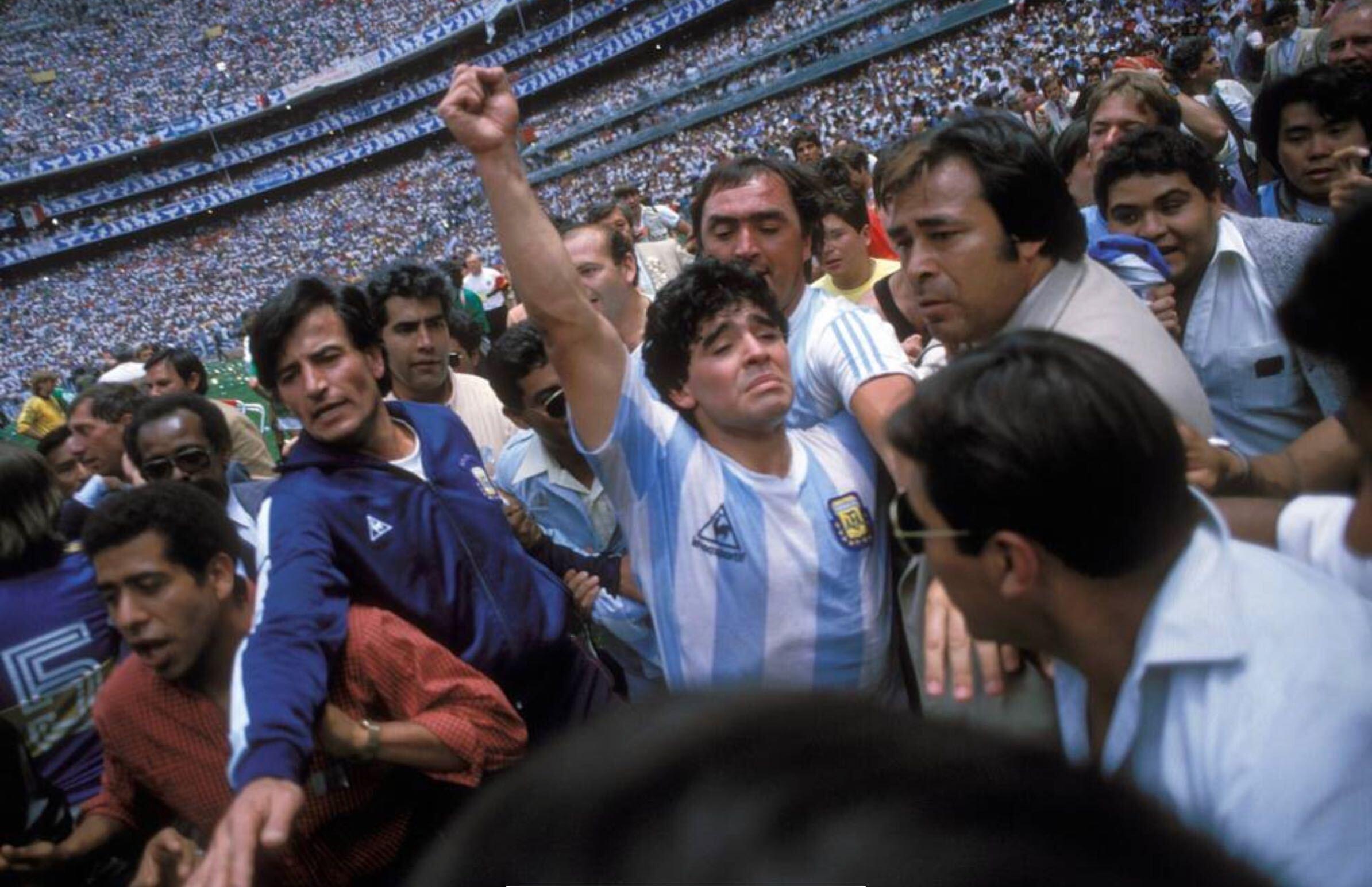 Maradona beim Schlussjubel zur Weltmeisterschaft 1986.