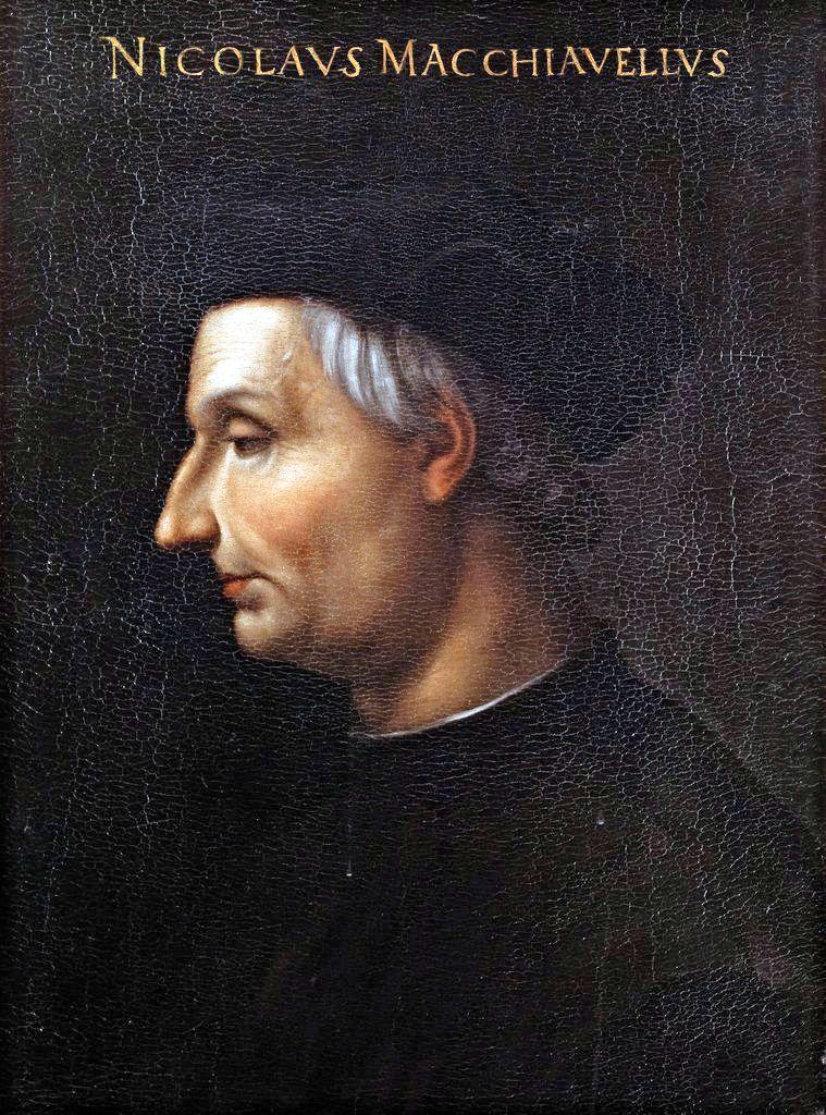 Porträt von Niccolò Machiavelli, gemalt von Cristofano dell'Altissimo, ca. 1552–1568.