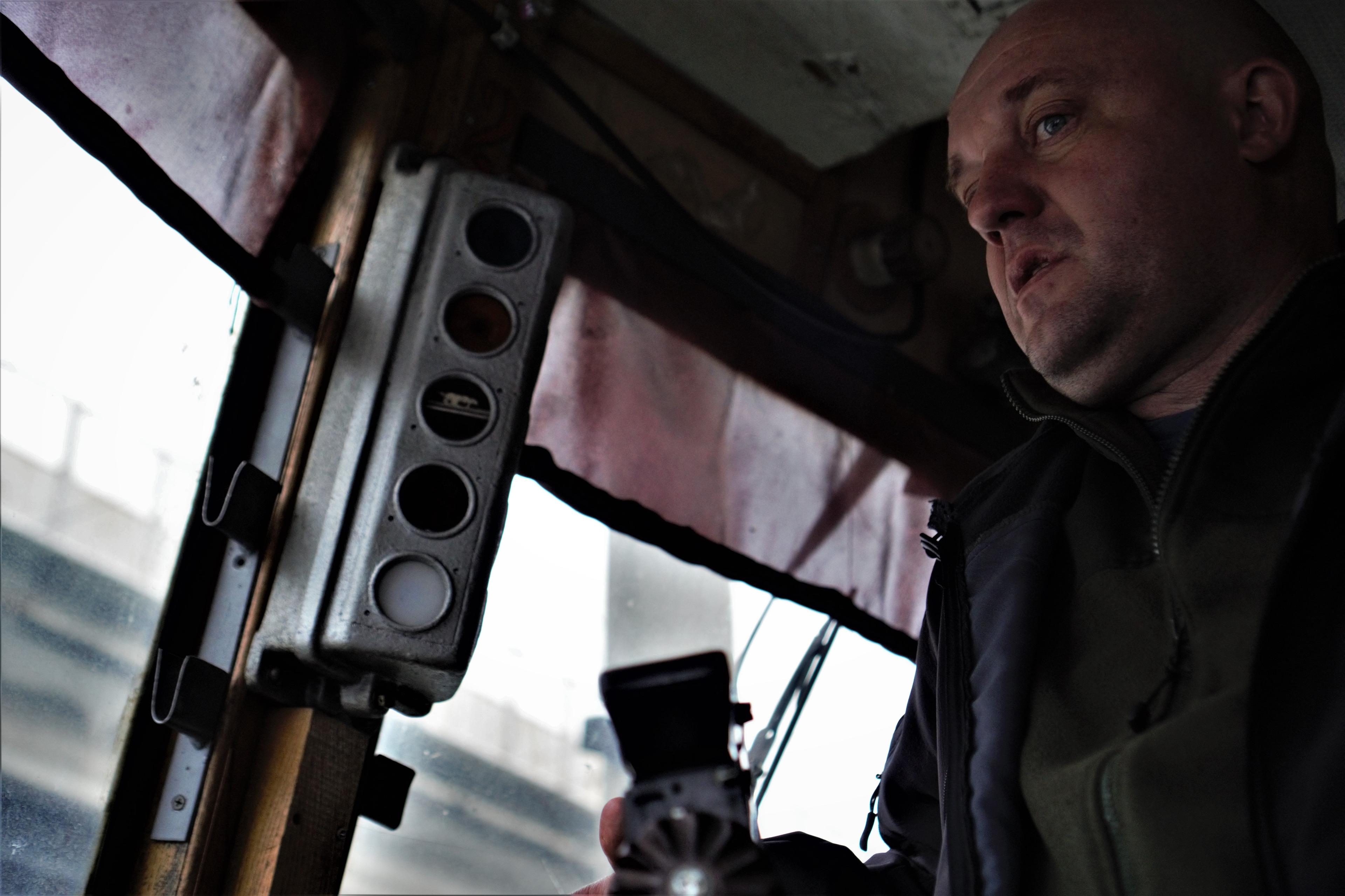 Lokführer Oleksandr Skyba leitet eine Ortsgruppe der Unabhängigen Eisenbahnergewerkschaft.