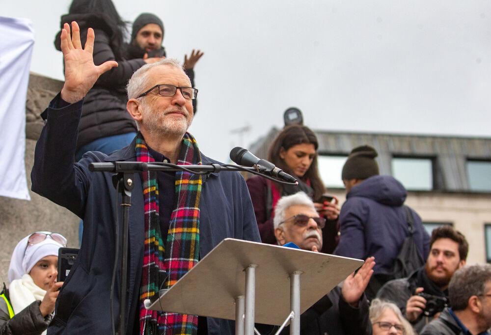 Jeremy Corbyn auf einer Anti-Kriegsdemonstration im Januar dieses Jahres.