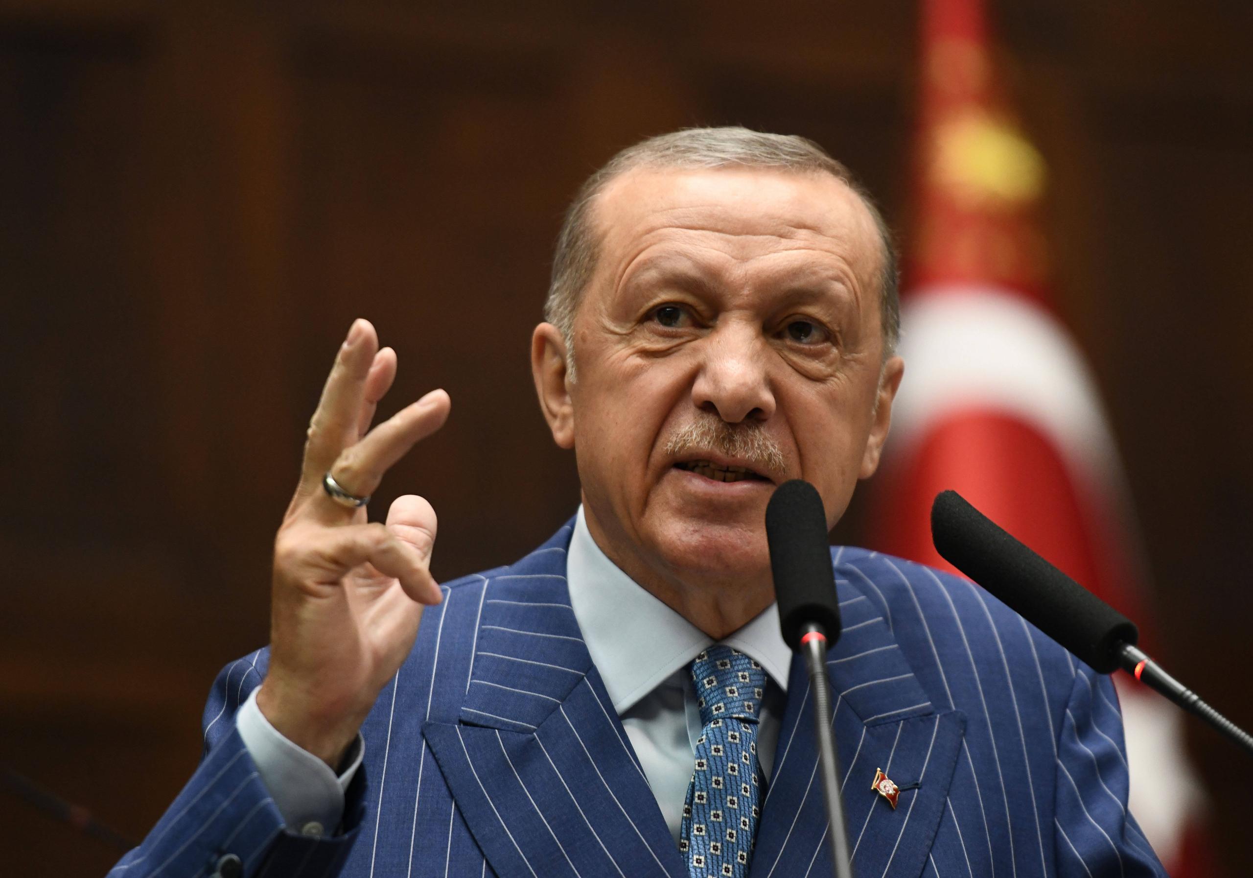 Erdoğan im Parlament in Ankara, 15. Juni 2022.